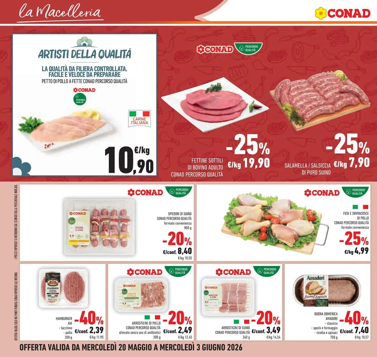 Volantino Conad dal 19/05/2026 > Anteprima | Pagina: 14 | Prodotti: Speck, Petto di Pollo, Suino, Ricotta