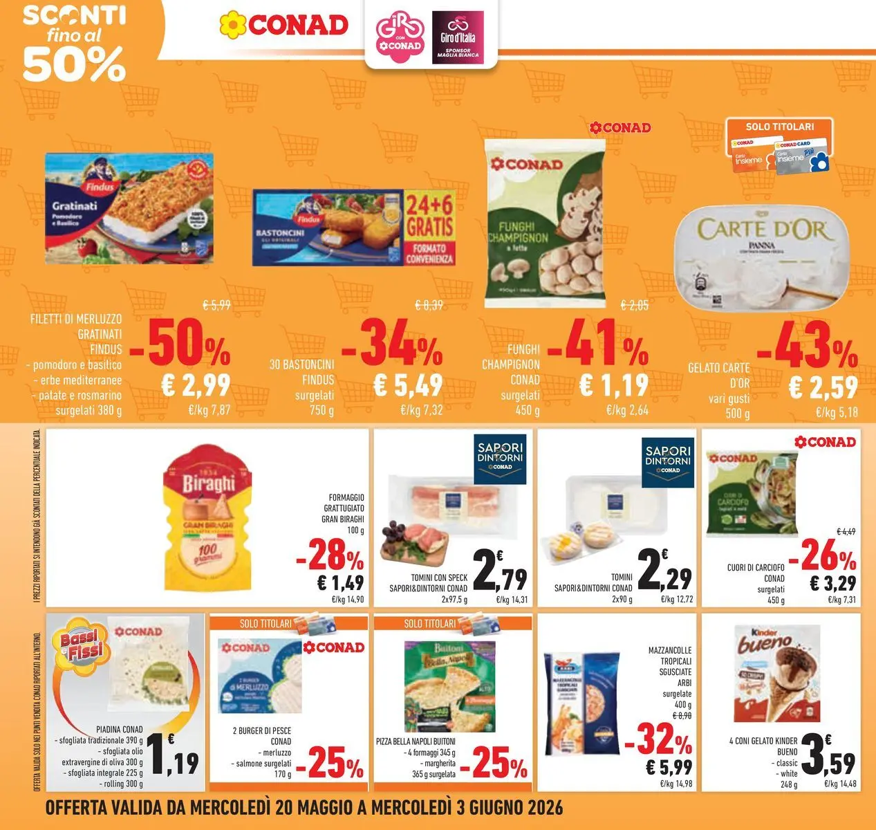 Volantino Conad dal 19/05/2026 > Anteprima | Pagina: 18 | Prodotti: Panna, Funghi, Basilico, Piadina