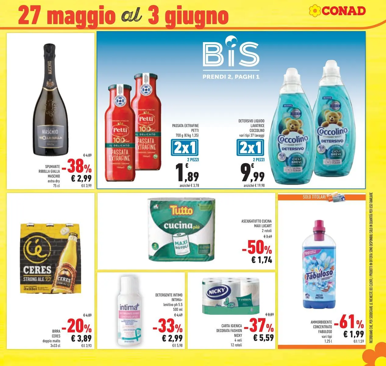 Volantino Conad dal 19/05/2026 > Anteprima | Pagina: 39 | Prodotti: Detergente intimo, Intimo, Ceres, Asciugatutto