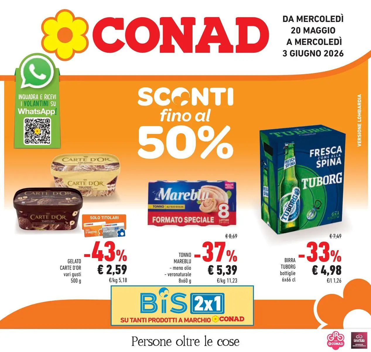 Volantino Conad dal 19/05/2026 > Anteprima | Pagina: 1 | Prodotti: Birra, Gelato, Olio, Tonno