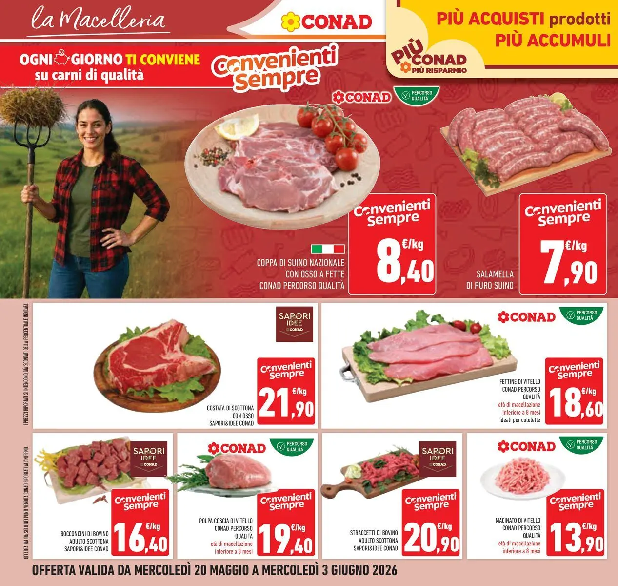 Volantino Conad dal 19/05/2026 > Anteprima | Pagina: 18 | Prodotti: Bovino, Salamella, Suino, Vitello