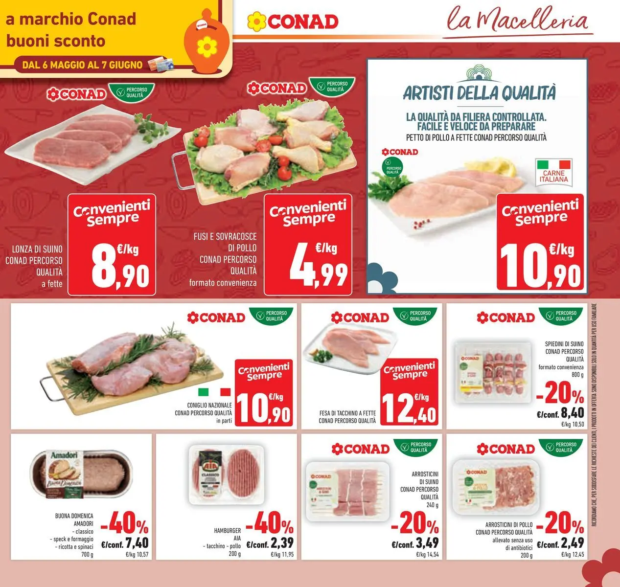 Volantino Conad dal 19/05/2026 > Anteprima | Pagina: 19 | Prodotti: Petto di Pollo, Pollo, Formaggio, Spiedini