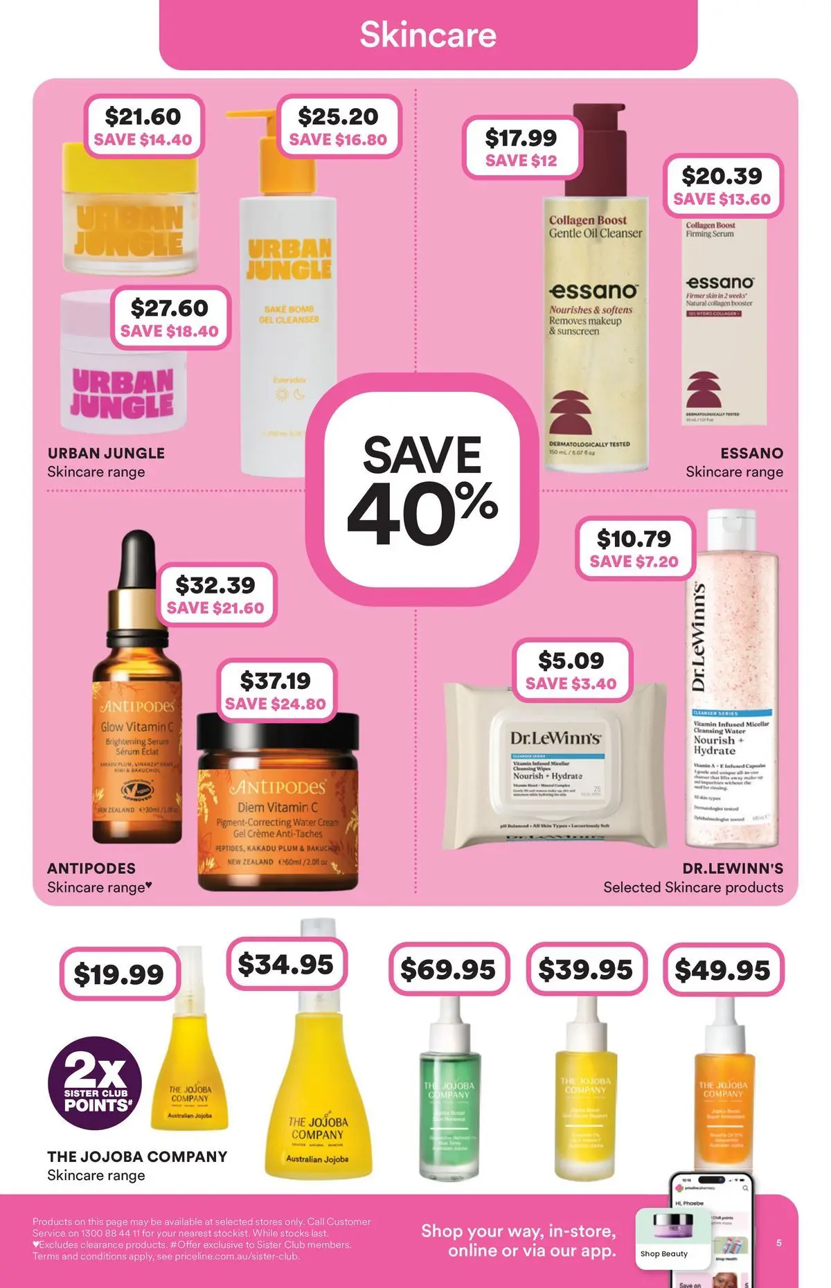 Priceline Pharmacy catalogue Drummoyne - 20/05/2026 > weekly / monthly specials | Page: 5 | Products: Makeup, Cream, Water, Vitamin
