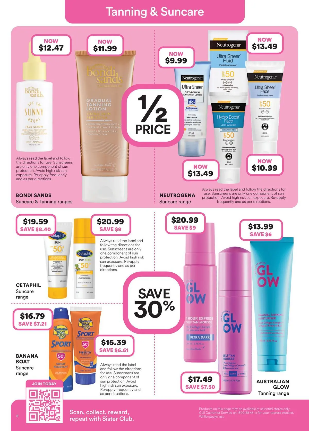 Priceline Pharmacy catalogue Drummoyne - 20/05/2026 > weekly / monthly specials | Page: 8 | Products: Lotion, Moisturiser, Water, Mousse