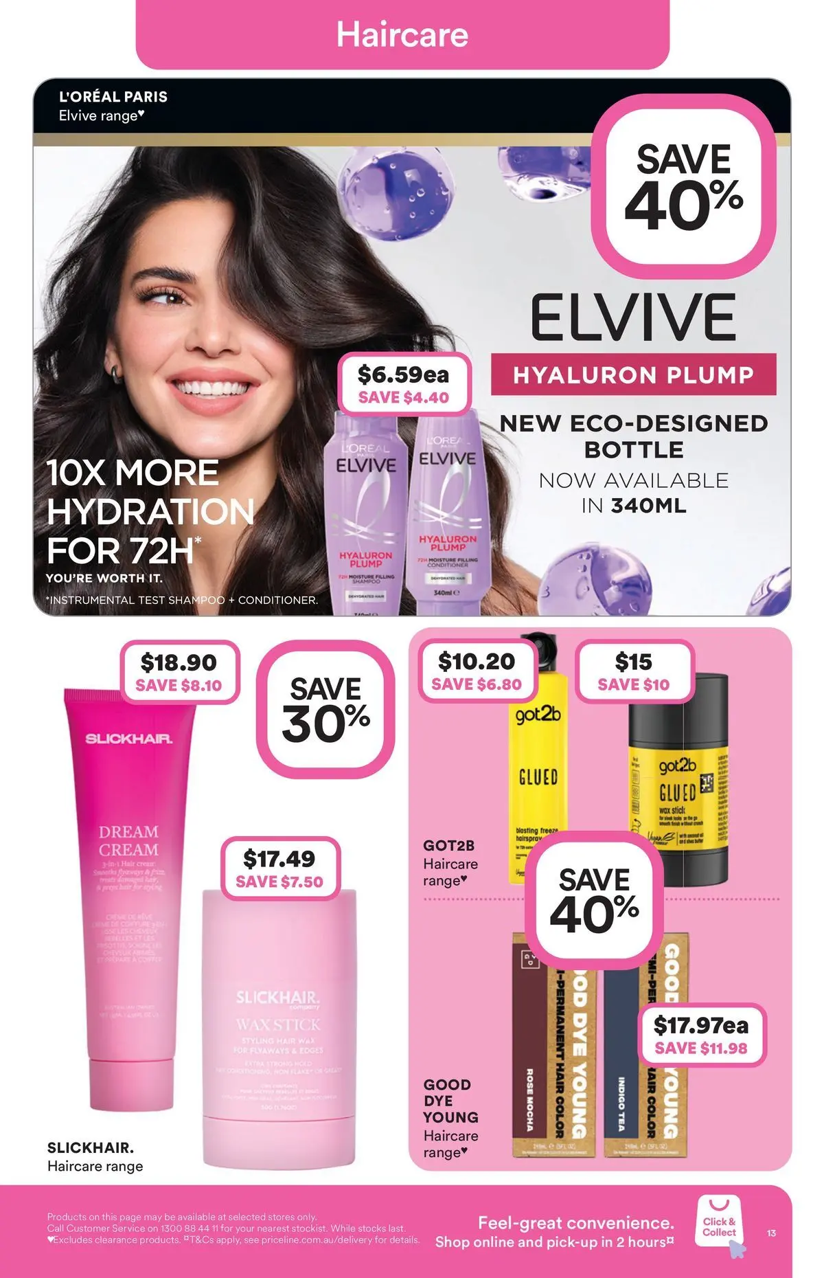Priceline Pharmacy catalogue Drummoyne - 20/05/2026 > weekly / monthly specials | Page: 13 | Products: Shampoo, Conditioner, Tea, Cream