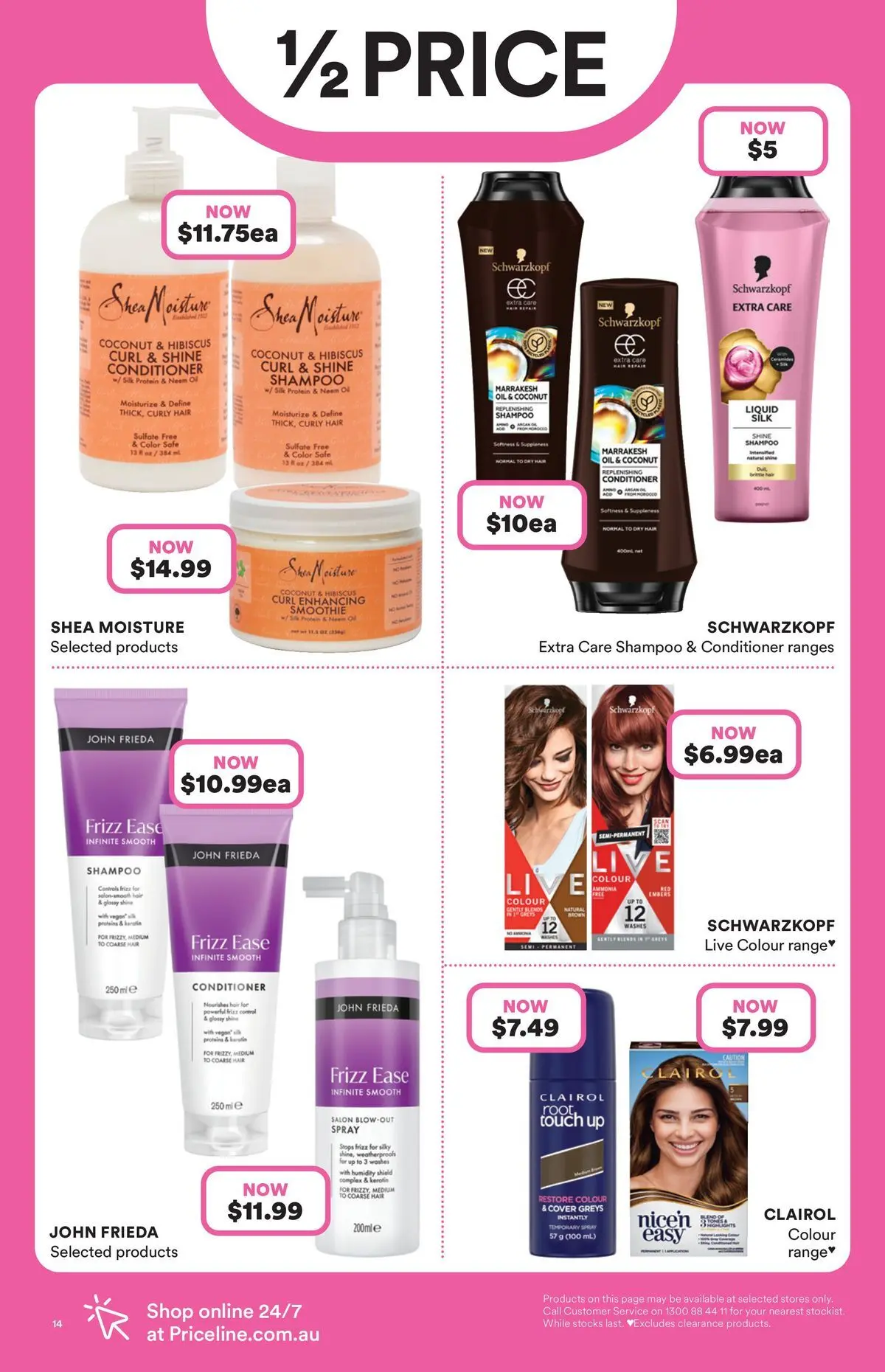 Priceline Pharmacy catalogue Drummoyne - 20/05/2026 > weekly / monthly specials | Page: 14 | Products: Conditioner, Ham, Curly, Safe