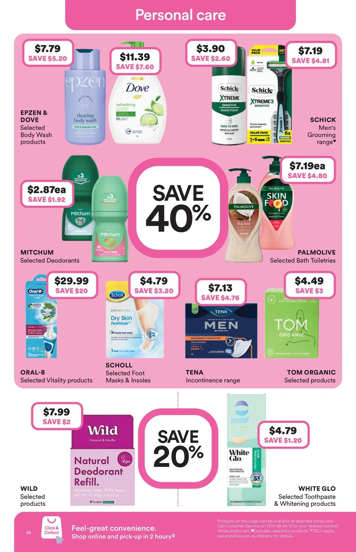 Priceline Pharmacy catalogue Drummoyne - 20/05/2026 > weekly / monthly specials | Page: 24 | Products: Bath, Deodorant, Toothpaste