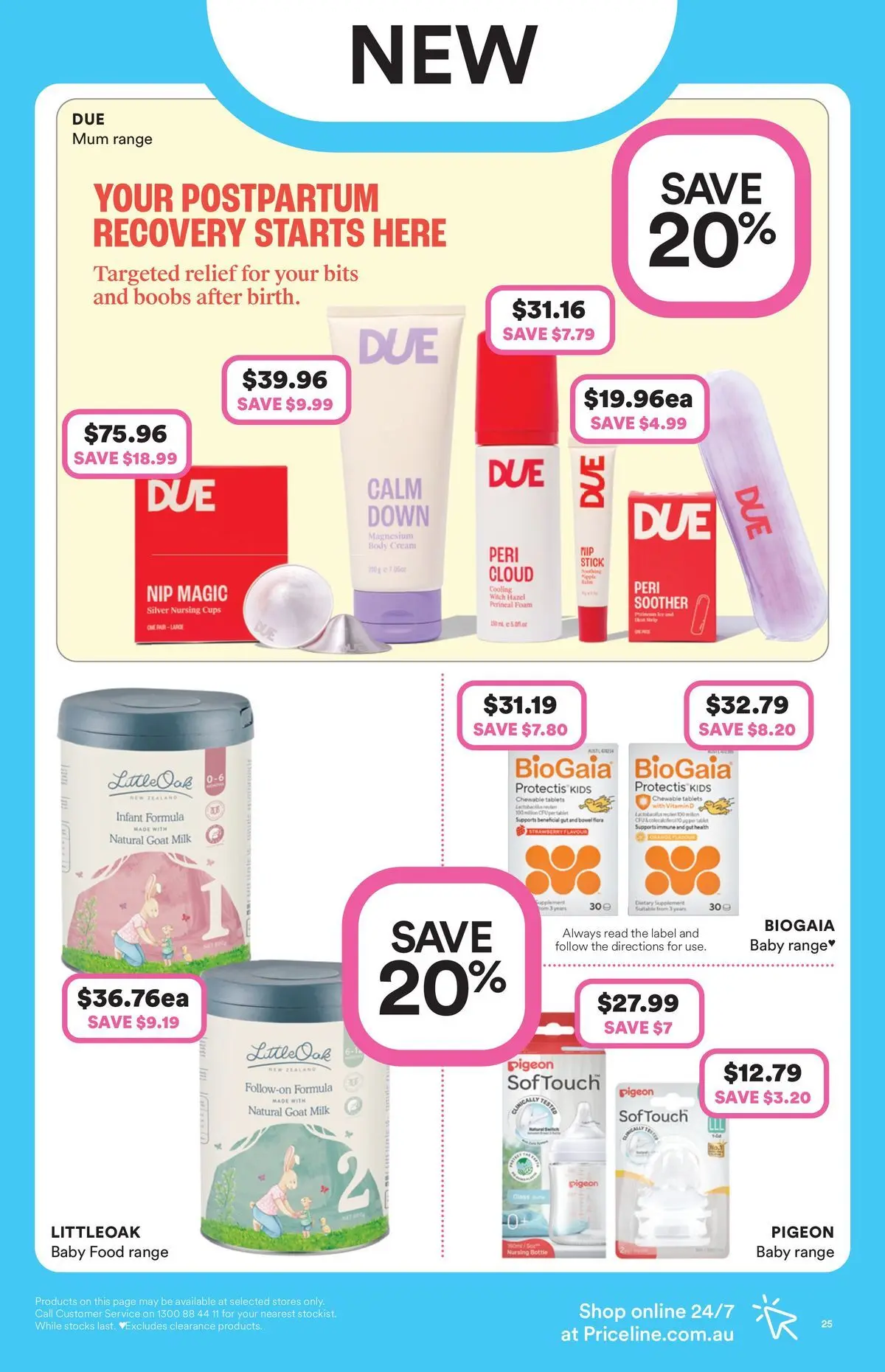 Priceline Pharmacy catalogue Drummoyne - 20/05/2026 > weekly / monthly specials | Page: 25 | Products: Milk, Cream, Baby food, Body cream