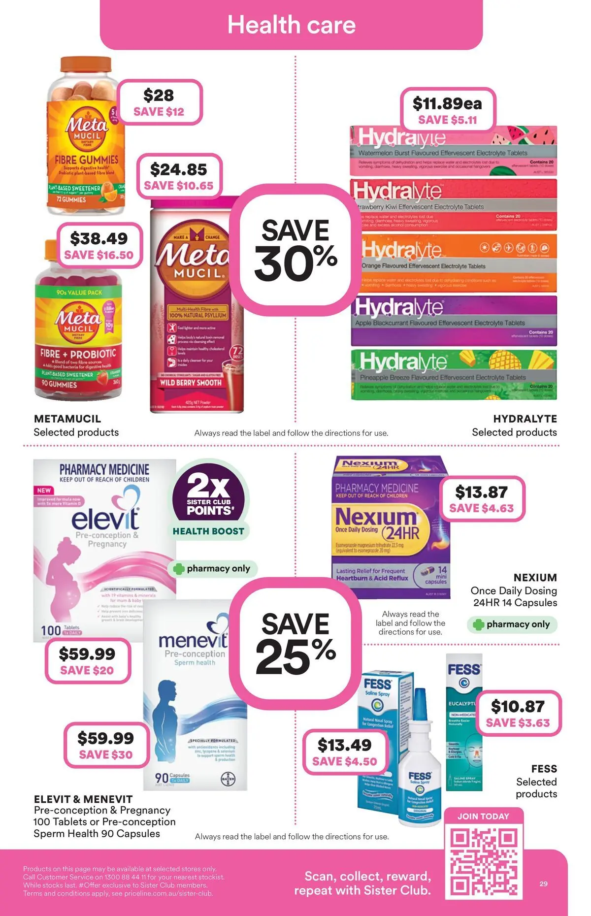 Priceline Pharmacy catalogue Drummoyne - 20/05/2026 > weekly / monthly specials | Page: 29 | Products: Pineapple, Watermelon, Tablets