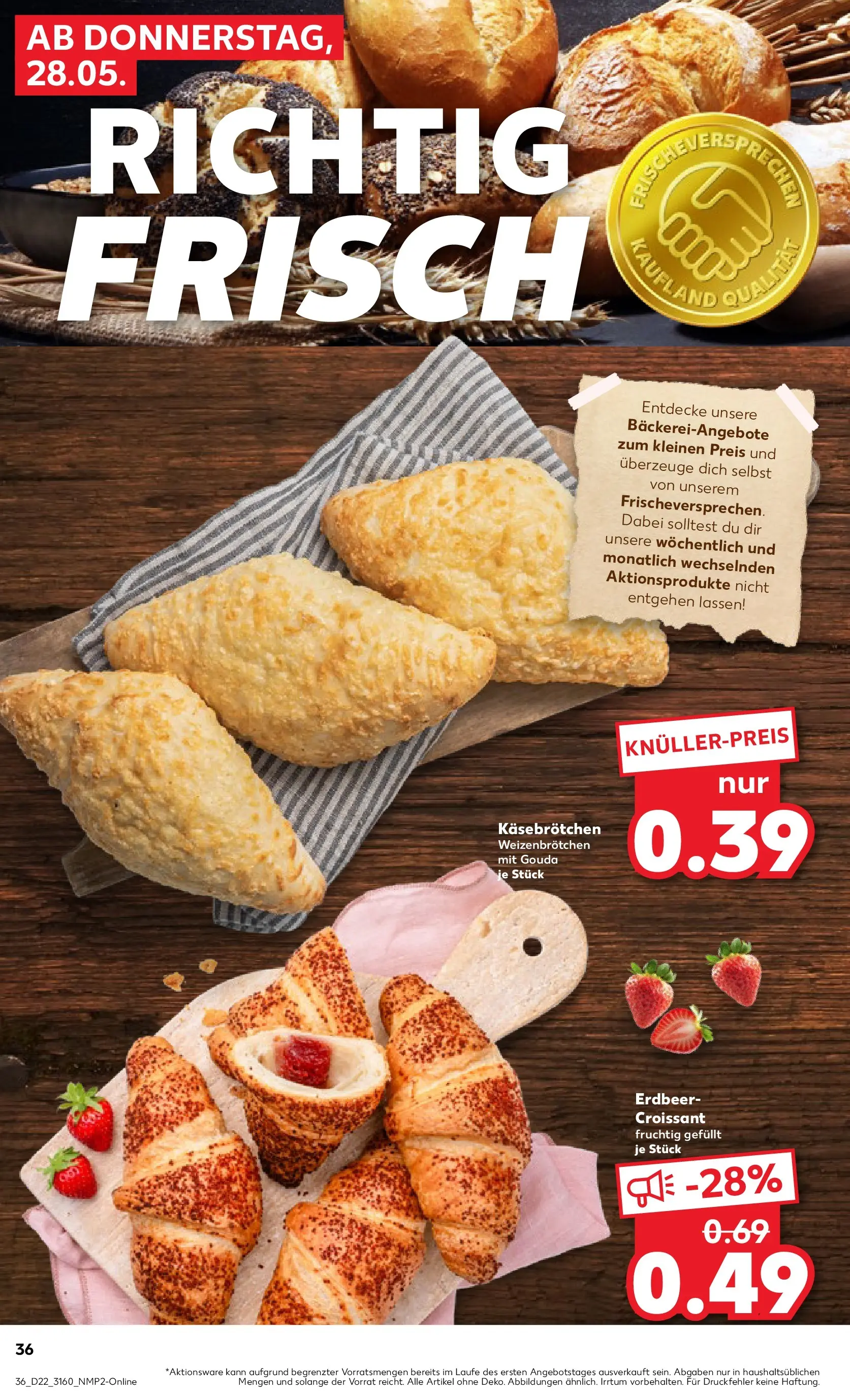 Prospekt Kaufland ab 27.05.2026 » Angebote und Werbung Online | Seite: 36 | Produkte: Gouda, Croissant Prospekt Kaufland ab 27.05.2026 » Angebote Online zum Blättern | Seite: 36 | Produkte: Gouda, Croissant