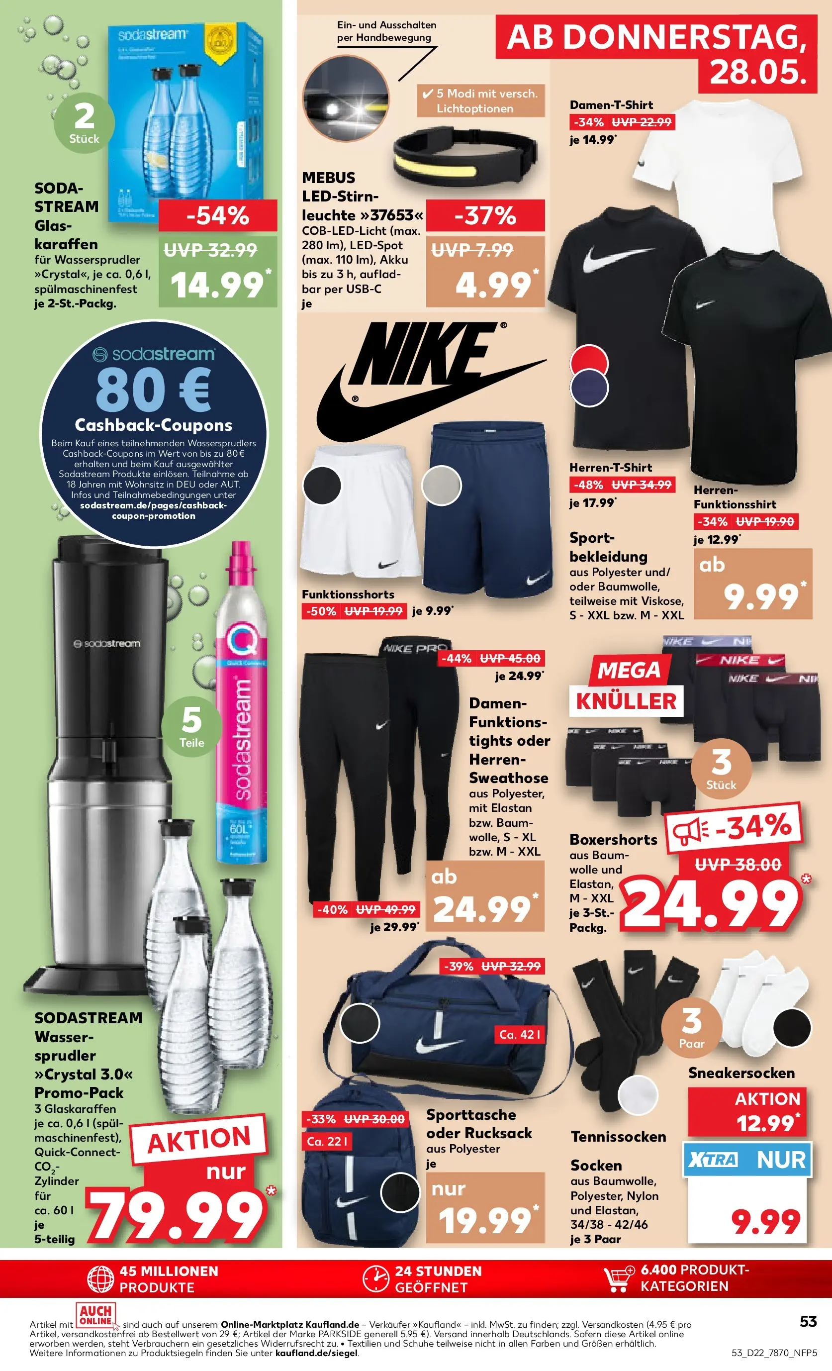 Prospekt Kaufland ab 26.05.2026 » Angebote Online zum Blättern | Seite: 58 | Produkte: Sweathose, T-Shirt, Wasser, Sodastream