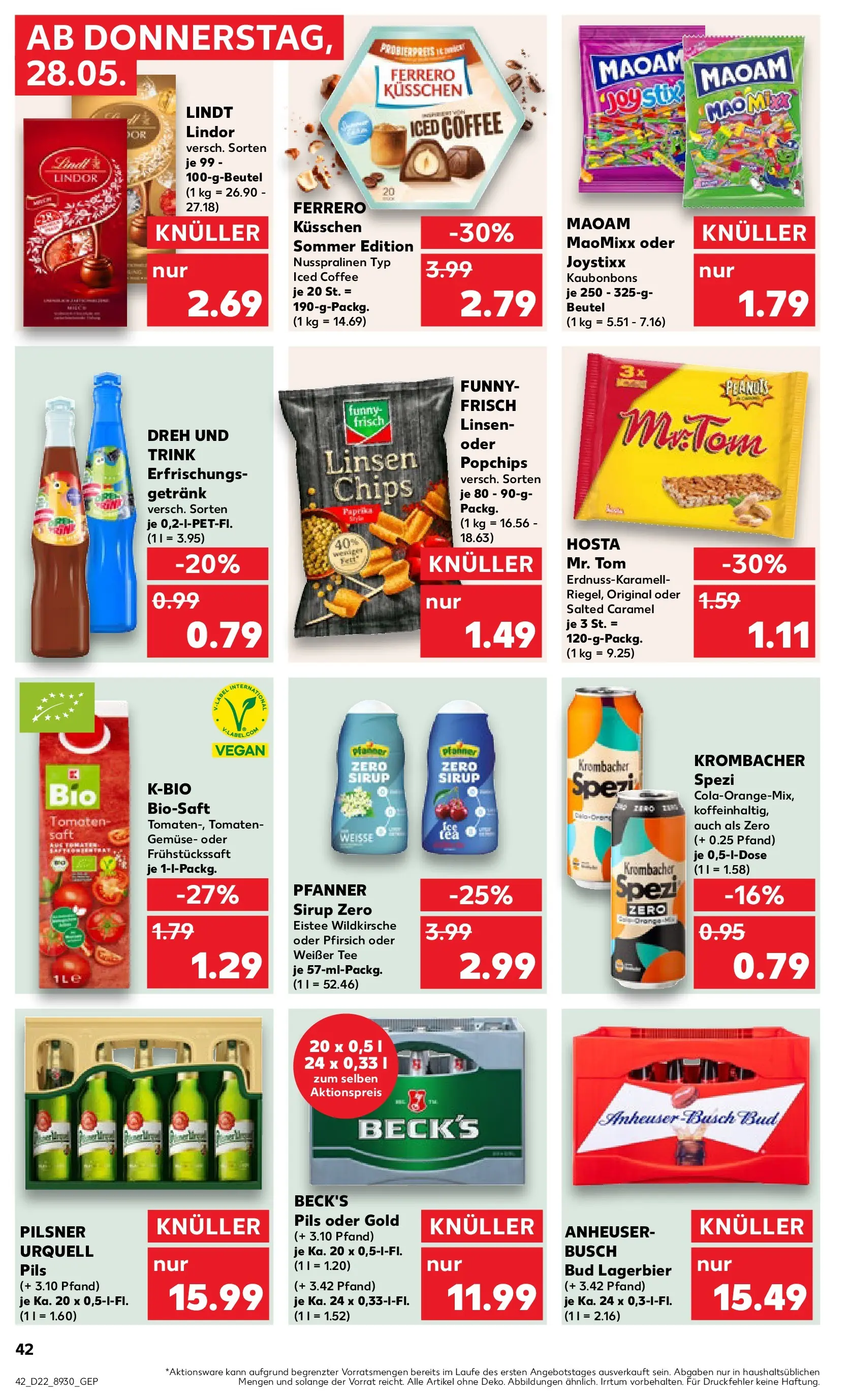 Prospekt Kaufland ab 26.05.2026 » Angebote Online zum Blättern | Seite: 47 | Produkte: Tomaten, Sirup, Paprika, Lindt