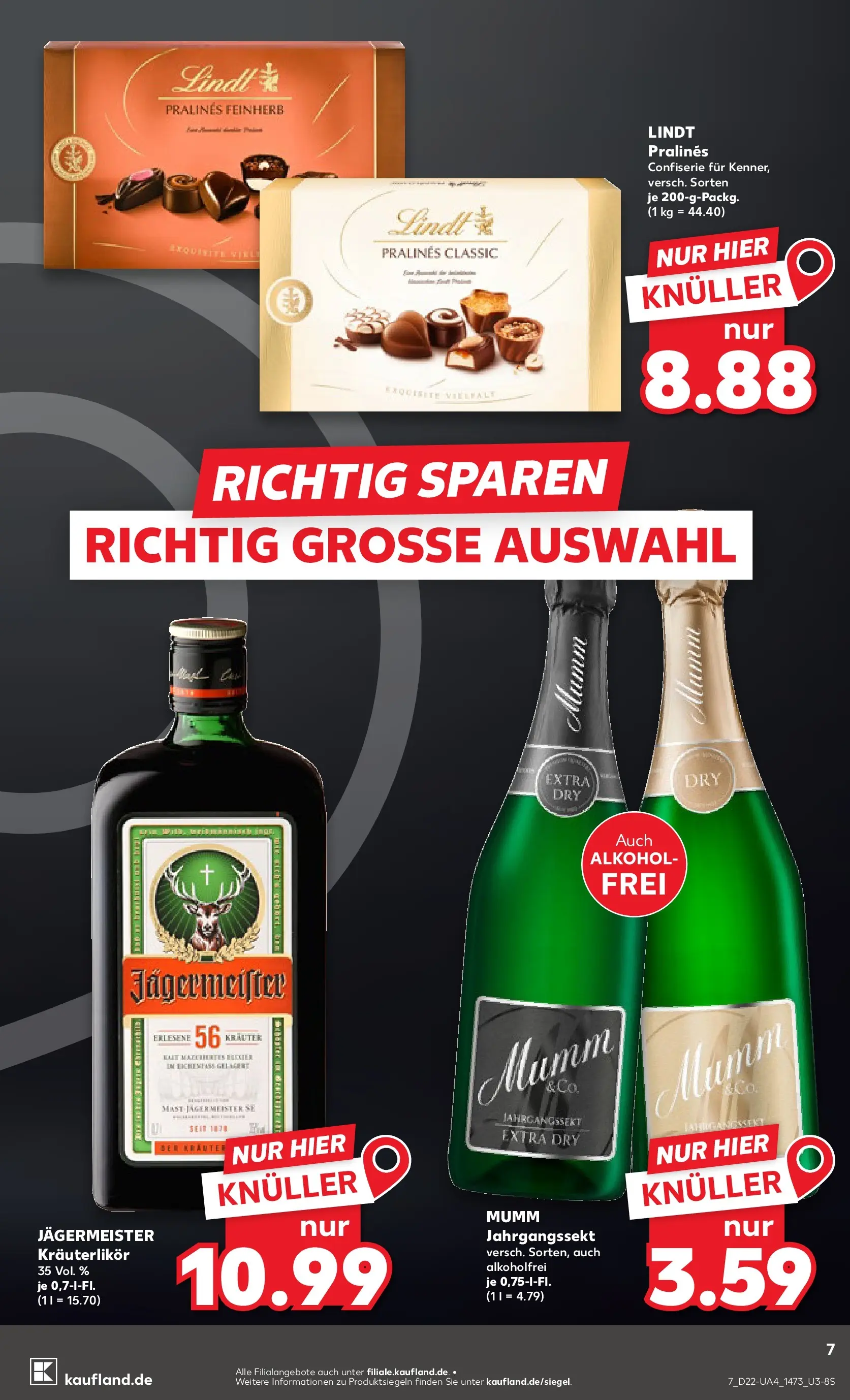 Prospekt Kaufland ab 27.05.2026 » Angebote und Werbung Online | Seite: 7 | Produkte: Jägermeister, Lindt Prospekt Kaufland ab 27.05.2026 » Angebote Online zum Blättern | Seite: 7 | Produkte: Jägermeister, Lindt