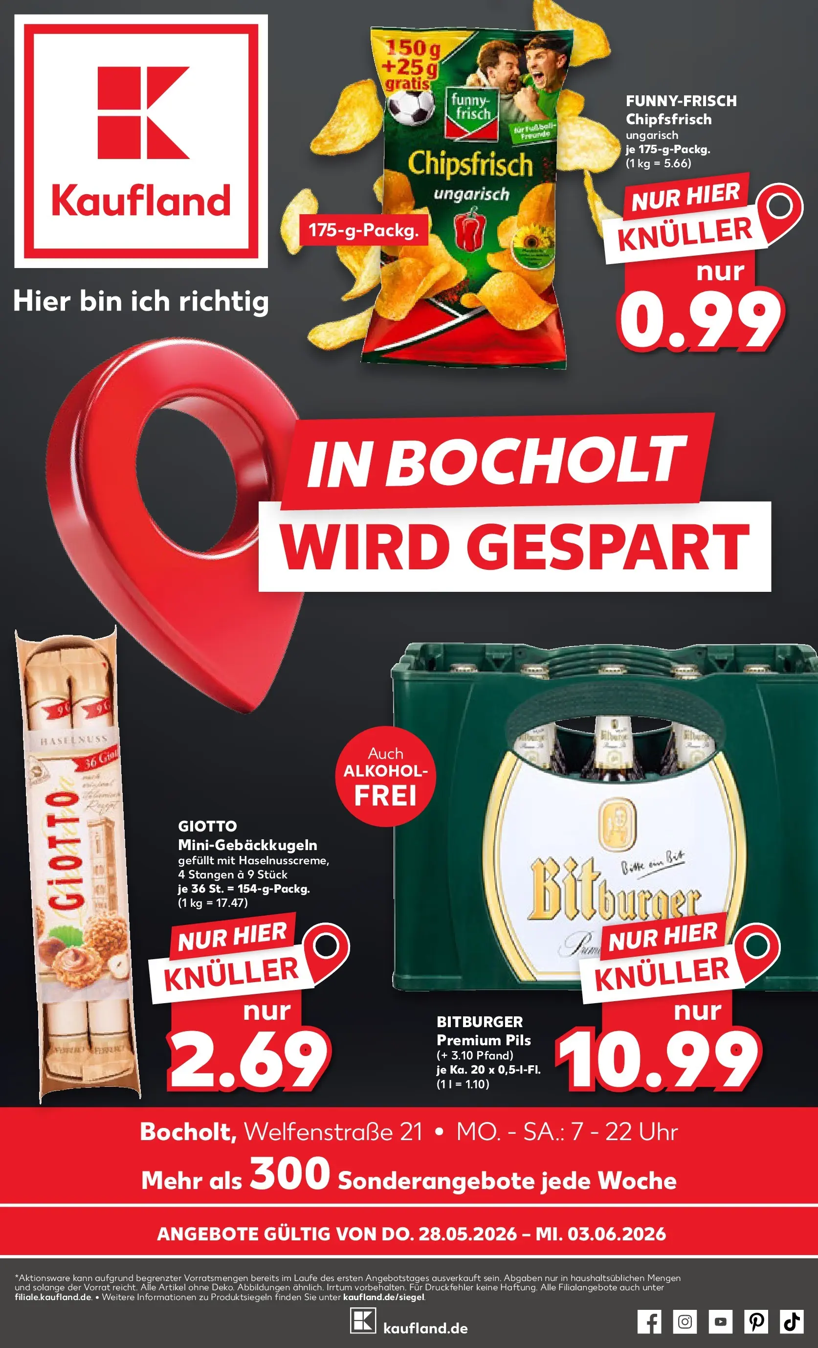 Prospekt Kaufland ab 26.05.2026 » Angebote Online zum Blättern | Seite: 6 | Produkte: Bitburger, Pils, Tür, Uhr