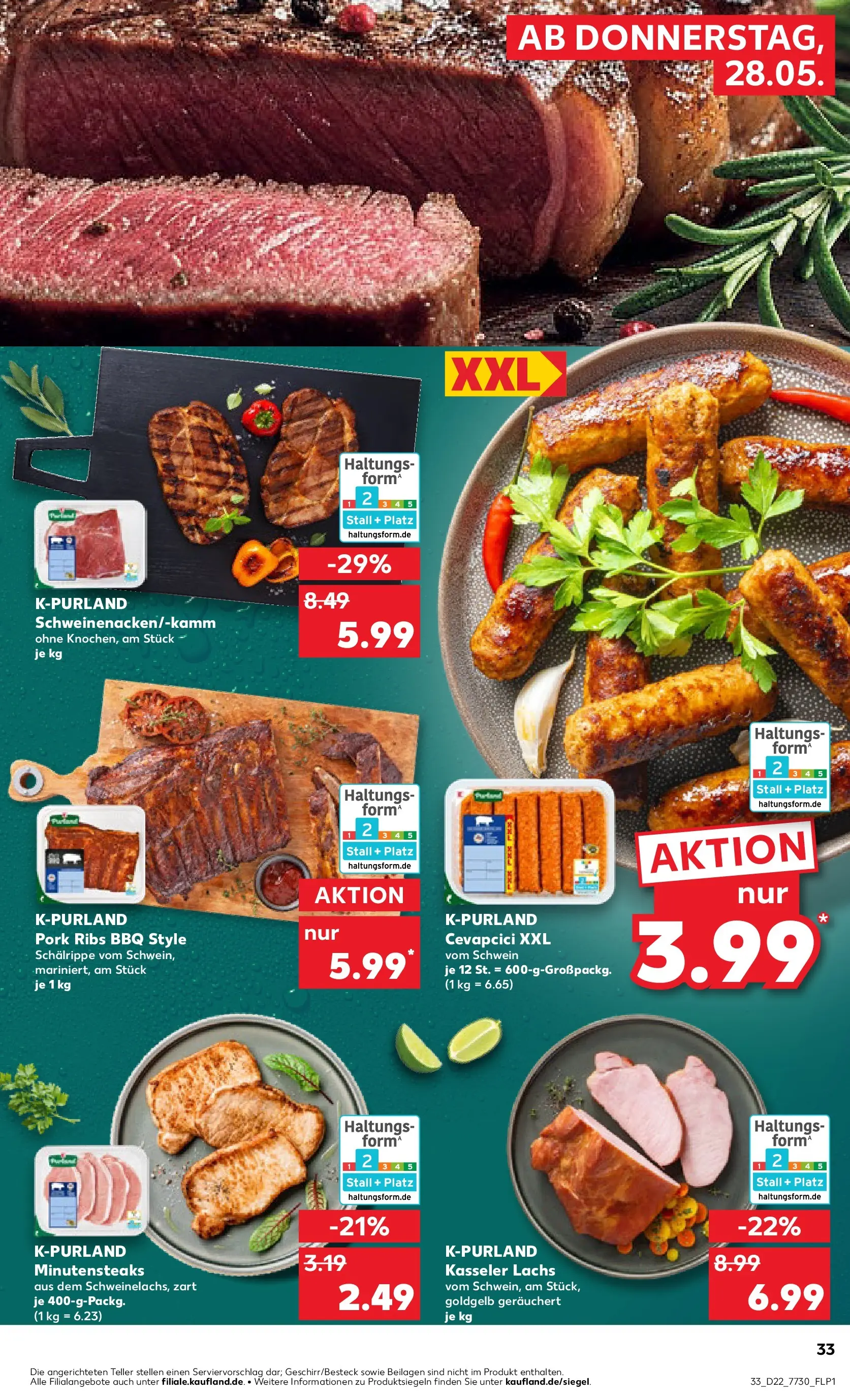 Prospekt Kaufland ab 26.05.2026 » Angebote und Werbung Online | Seite: 38 | Produkte: Cevapcici, Lachs Prospekt Kaufland ab 26.05.2026 » Angebote Online zum Blättern | Seite: 38 | Produkte: Cevapcici, Lachs