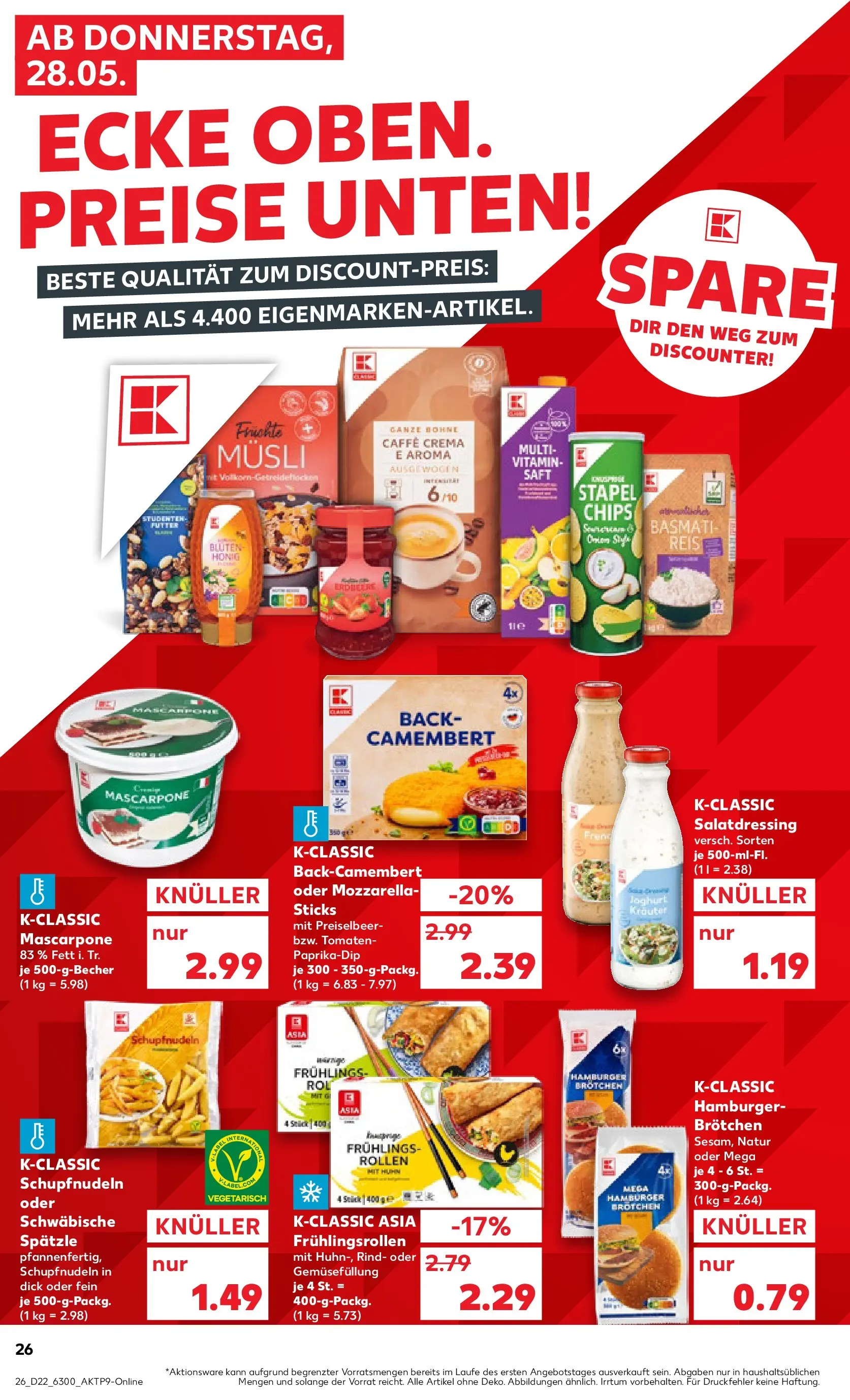 Prospekt Kaufland ab 26.05.2026 » Angebote Online zum Blättern | Seite: 31 | Produkte: Musli, Mascarpone, Joghurt, Chips