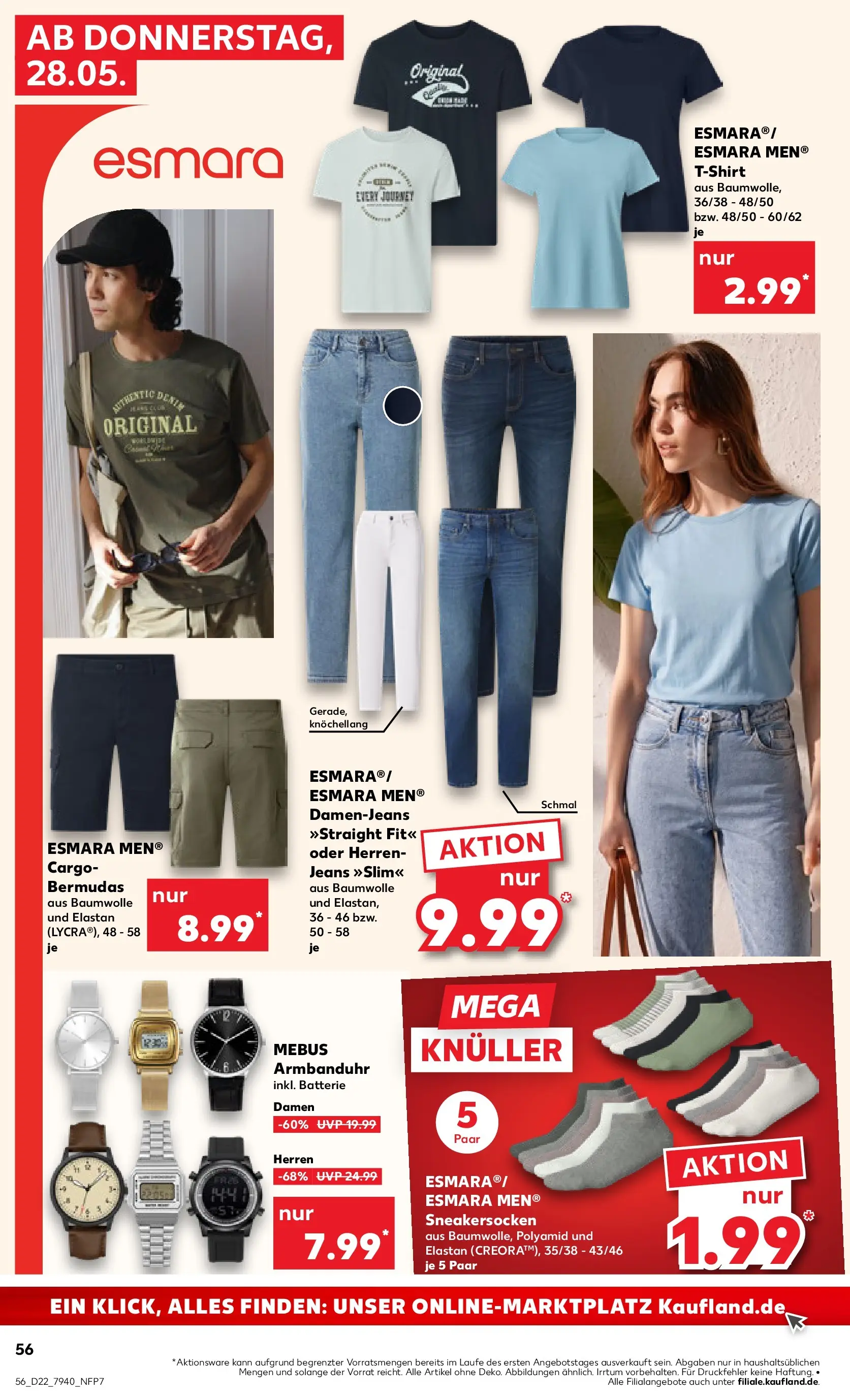 Prospekt Kaufland ab 26.05.2026 » Angebote Online zum Blättern | Seite: 61 | Produkte: T-Shirt, Cargo Shorts, Batterie, Jeans