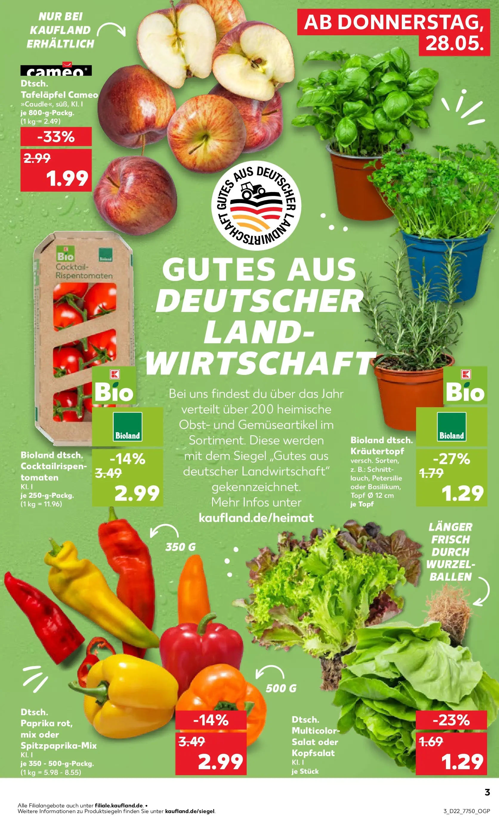 Prospekt Kaufland ab 26.05.2026 » Angebote Online zum Blättern | Seite: 8 | Produkte: Tomaten, Paprika, Petersilie, Salat