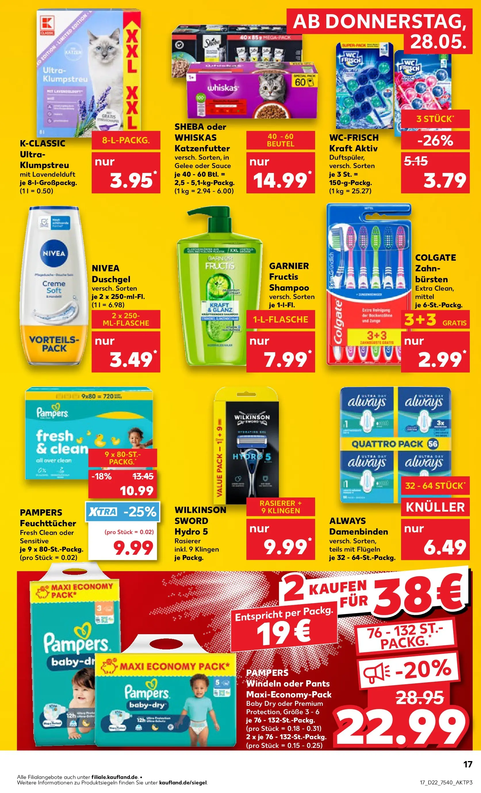 Prospekt Kaufland ab 26.05.2026 » Angebote und Werbung Online | Seite: 22 | Produkte: Sheba, Pampers, Shampoo, Shower Gel Prospekt Kaufland ab 26.05.2026 » Angebote Online zum Blättern | Seite: 22 | Produkte: Sheba, Pampers, Shampoo, Shower Gel