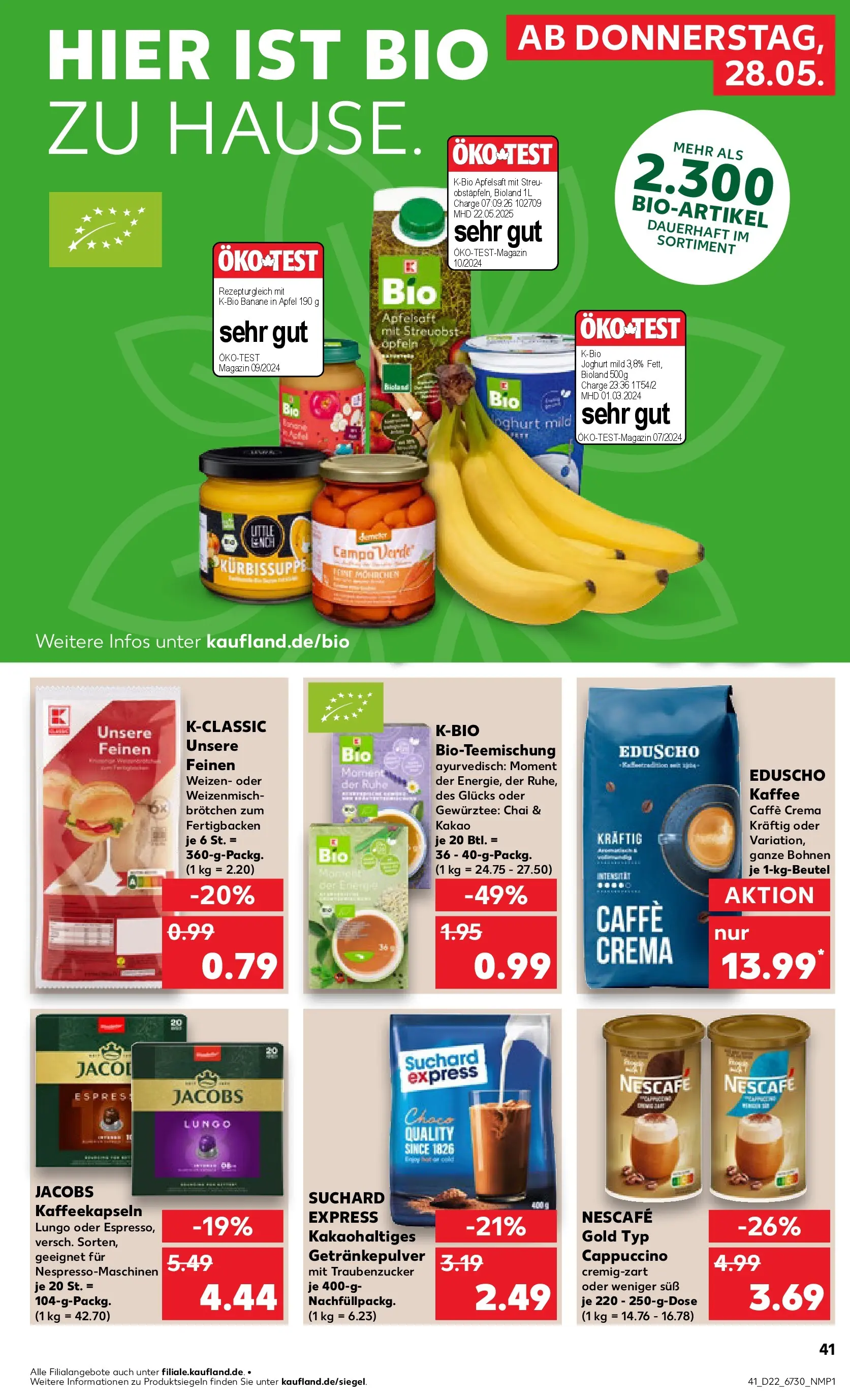 Prospekt Kaufland ab 26.05.2026 » Angebote und Werbung Online | Seite: 46 | Produkte: Nescafe, Joghurt, Kaffee, Äpfel Prospekt Kaufland ab 26.05.2026 » Angebote Online zum Blättern | Seite: 46 | Produkte: Nescafe, Joghurt, Kaffee, Äpfel