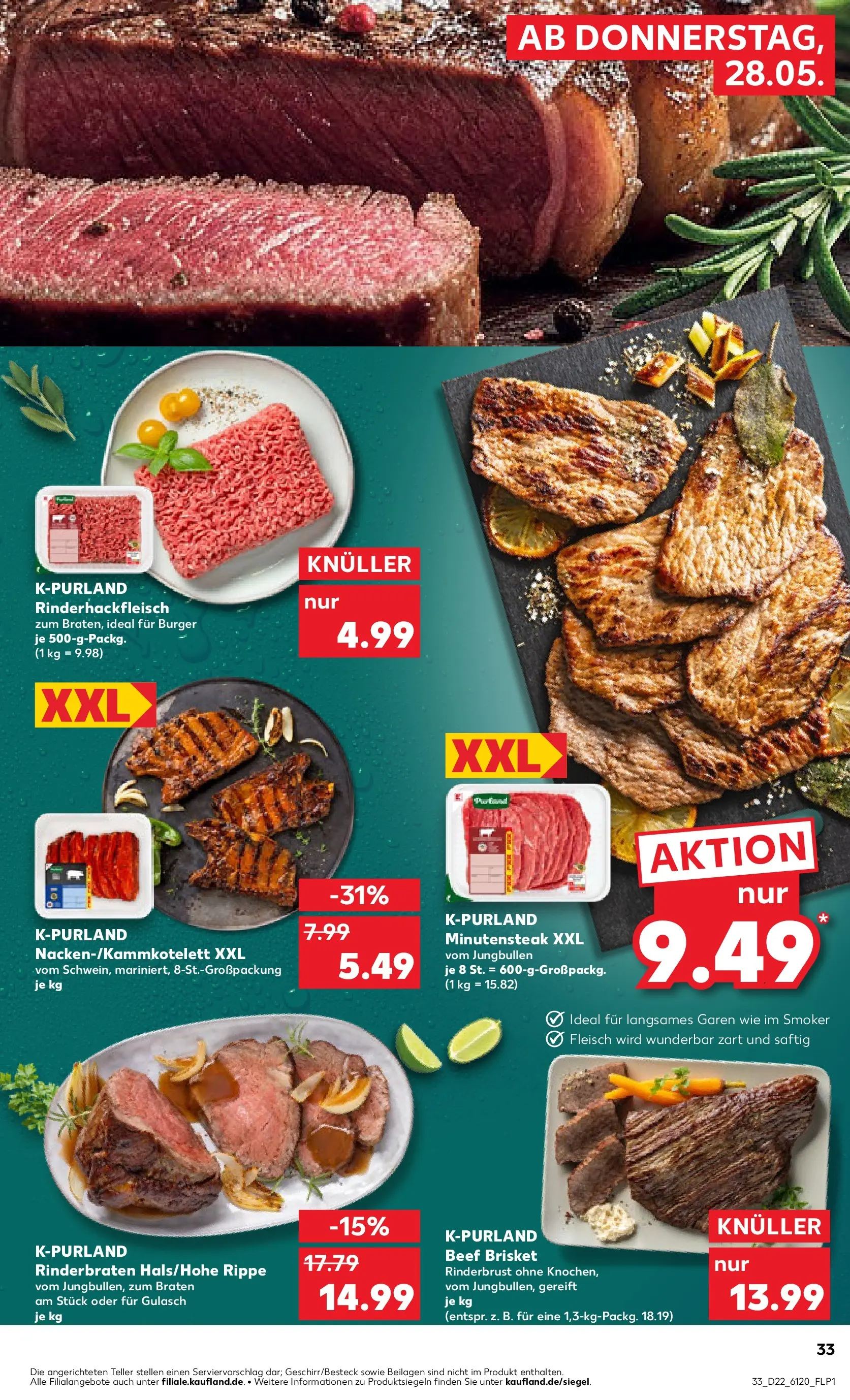 Prospekt Kaufland ab 26.05.2026 » Angebote und Werbung Online | Seite: 38 | Produkte: Burger, Gulasch, Steak, Fleisch Prospekt Kaufland ab 26.05.2026 » Angebote Online zum Blättern | Seite: 38 | Produkte: Burger, Gulasch, Steak, Fleisch