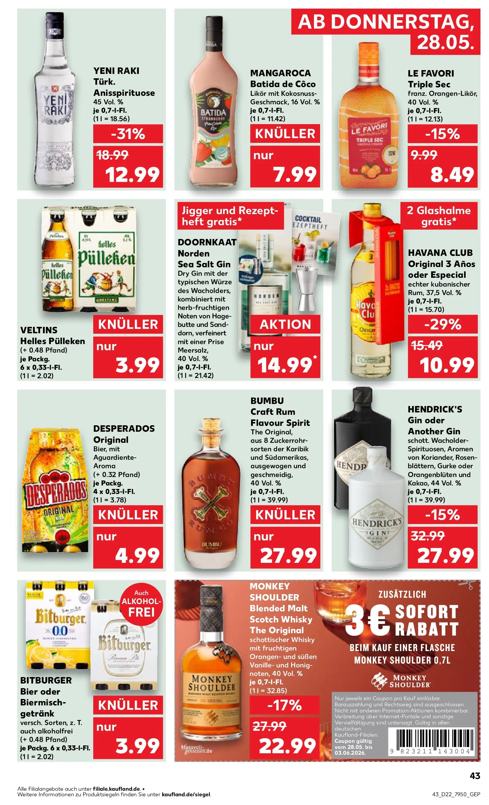 Prospekt Kaufland ab 26.05.2026 » Angebote Online zum Blättern | Seite: 48 | Produkte: Havana club, Bitburger, Batida de coco, Orangen