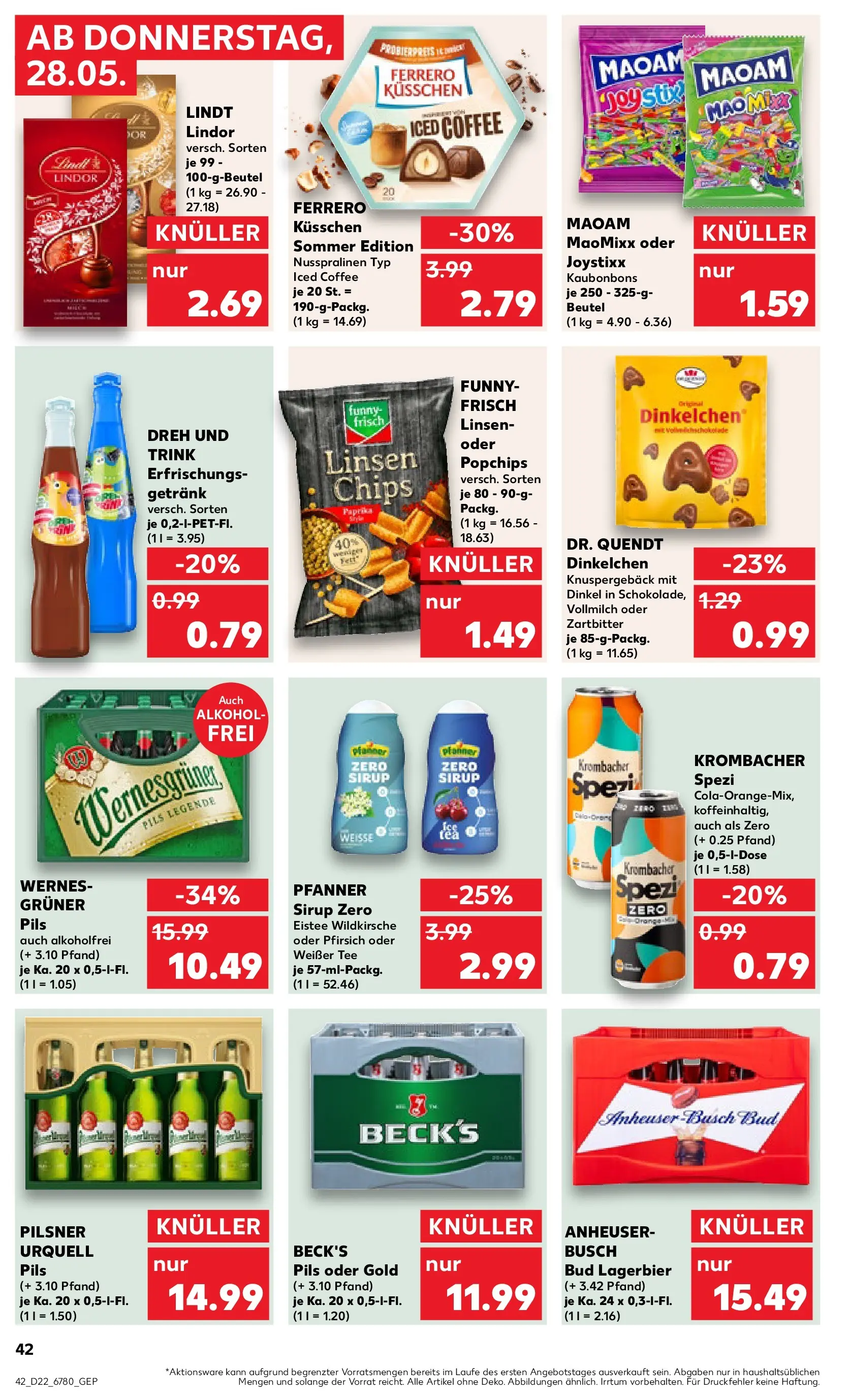 Prospekt Kaufland ab 26.05.2026 » Angebote Online zum Blättern | Seite: 47 | Produkte: Funny frisch, Pilsner urquell, Pfirsich, Tee