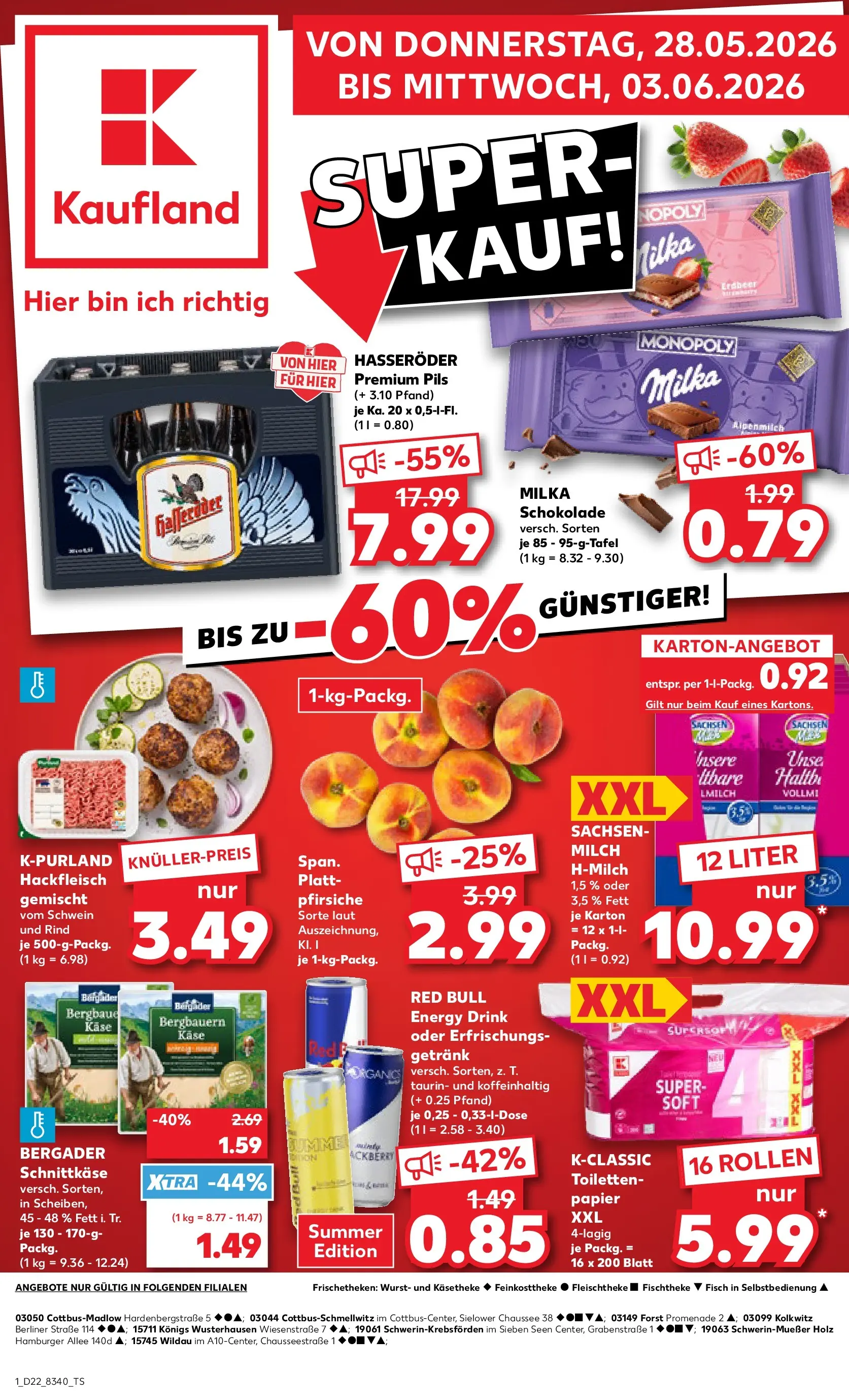 Prospekt Kaufland ab 26.05.2026 » Angebote und Werbung Online | Seite: 6 | Produkte: Berliner, Milch, Energy, Schokolade Prospekt Kaufland ab 26.05.2026 » Angebote Online zum Blättern | Seite: 6 | Produkte: Berliner, Milch, Energy, Schokolade