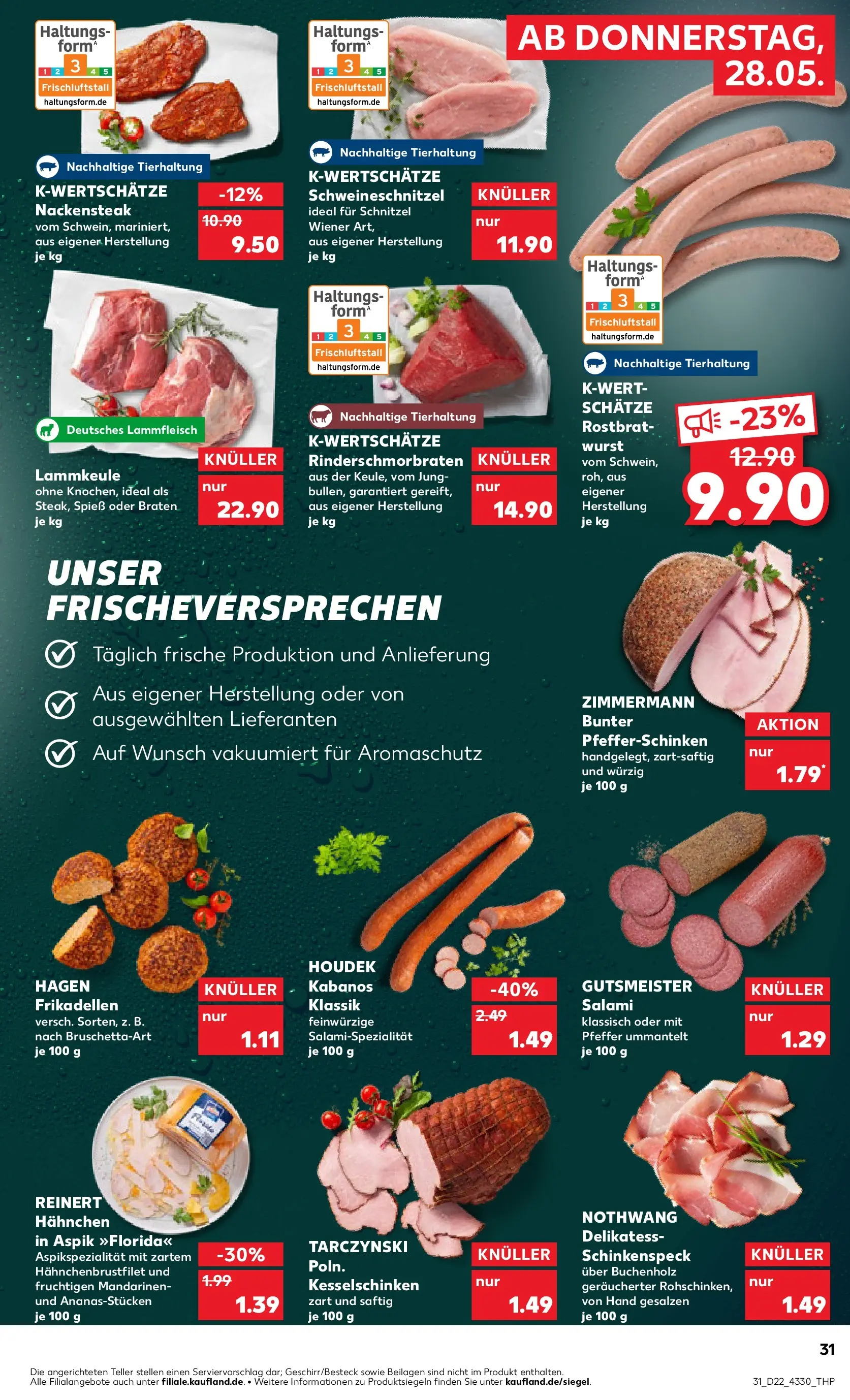 Prospekt Kaufland ab 26.05.2026 » Angebote und Werbung Online | Seite: 36 | Produkte: Hahnchen, Schnitzel, Pfeffer, Salami Prospekt Kaufland ab 26.05.2026 » Angebote Online zum Blättern | Seite: 36 | Produkte: Hahnchen, Schnitzel, Pfeffer, Salami