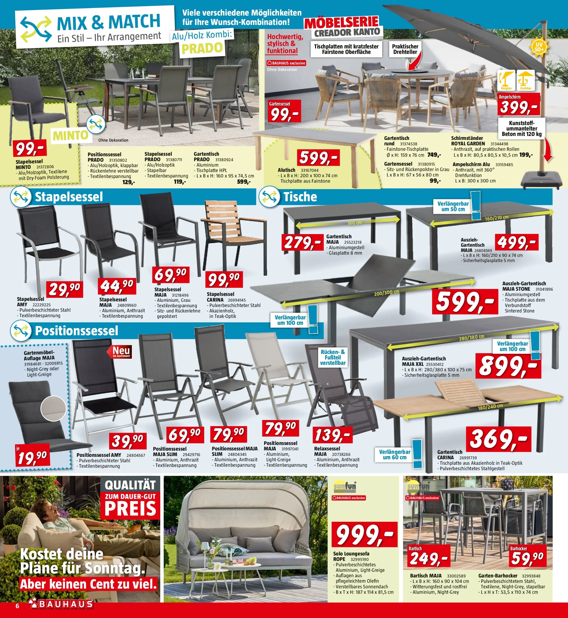 Bauhaus - BAUHAUS: Flugblatt von 26.05.2026 - Aktuelle Angebote | Seite: 6 | Produkte: Gartenmöbel