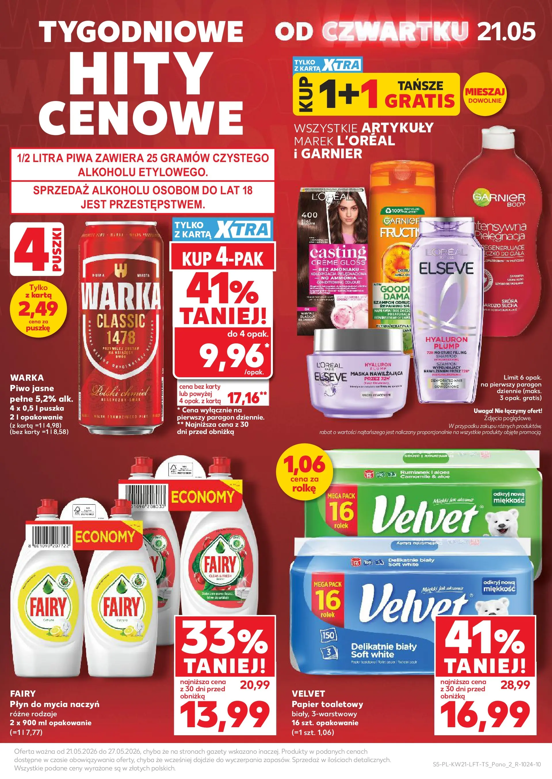 Kaufland - Kaufland Gazetka Tygodnia ważna do 27.05 (20.05.2026) - od jutra | Strona: 5 | Produkty: Karta, Papier toaletowy, Maska, Fairy Kaufland - Kaufland Gazetka Tygodnia ważna do 27.05 od 20.05.2026 - od jutra PDF | Strona: 5 | Produkty: Karta, Papier toaletowy, Maska, Fairy