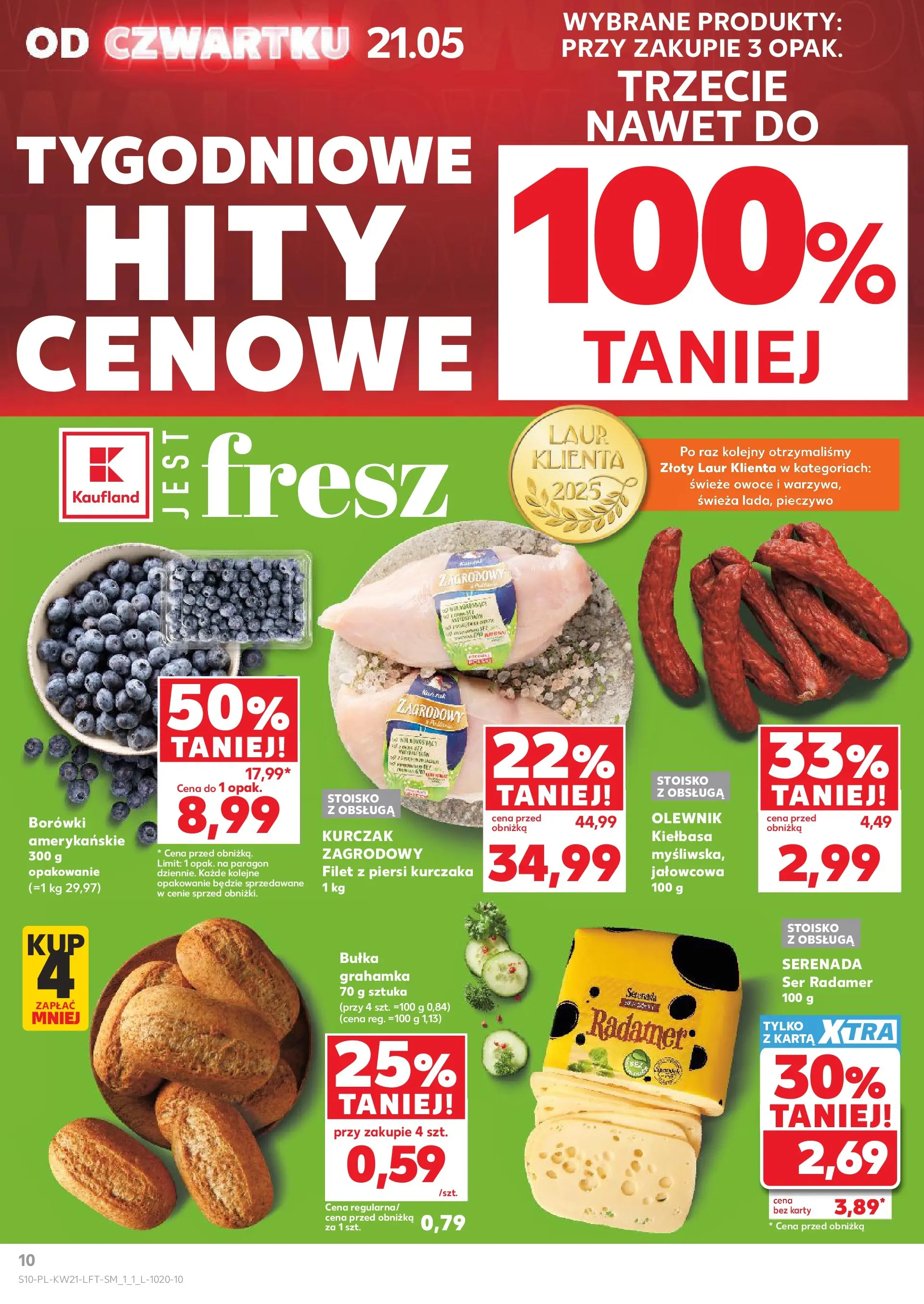 Kaufland - Kaufland Gazetka Tygodnia ważna do 27.05 (20.05.2026) - od jutra | Strona: 10 | Produkty: Pieczywo, Karta, Kurczak, Piersi Kaufland - Kaufland Gazetka Tygodnia ważna do 27.05 od 20.05.2026 - od jutra PDF | Strona: 10 | Produkty: Pieczywo, Karta, Kurczak, Piersi
