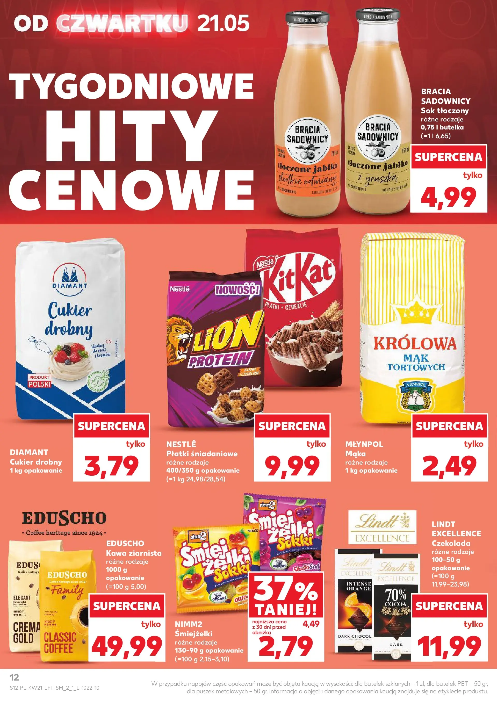 Kaufland - Kaufland Gazetka Tygodnia ważna do 27.05 (20.05.2026) - od jutra | Strona: 12 | Produkty: Kawa ziarnista, Płatki śniadaniowe, Płatki, Cukier Kaufland - Kaufland Gazetka Tygodnia ważna do 27.05 od 20.05.2026 - od jutra PDF | Strona: 12 | Produkty: Kawa ziarnista, Płatki śniadaniowe, Płatki, Cukier