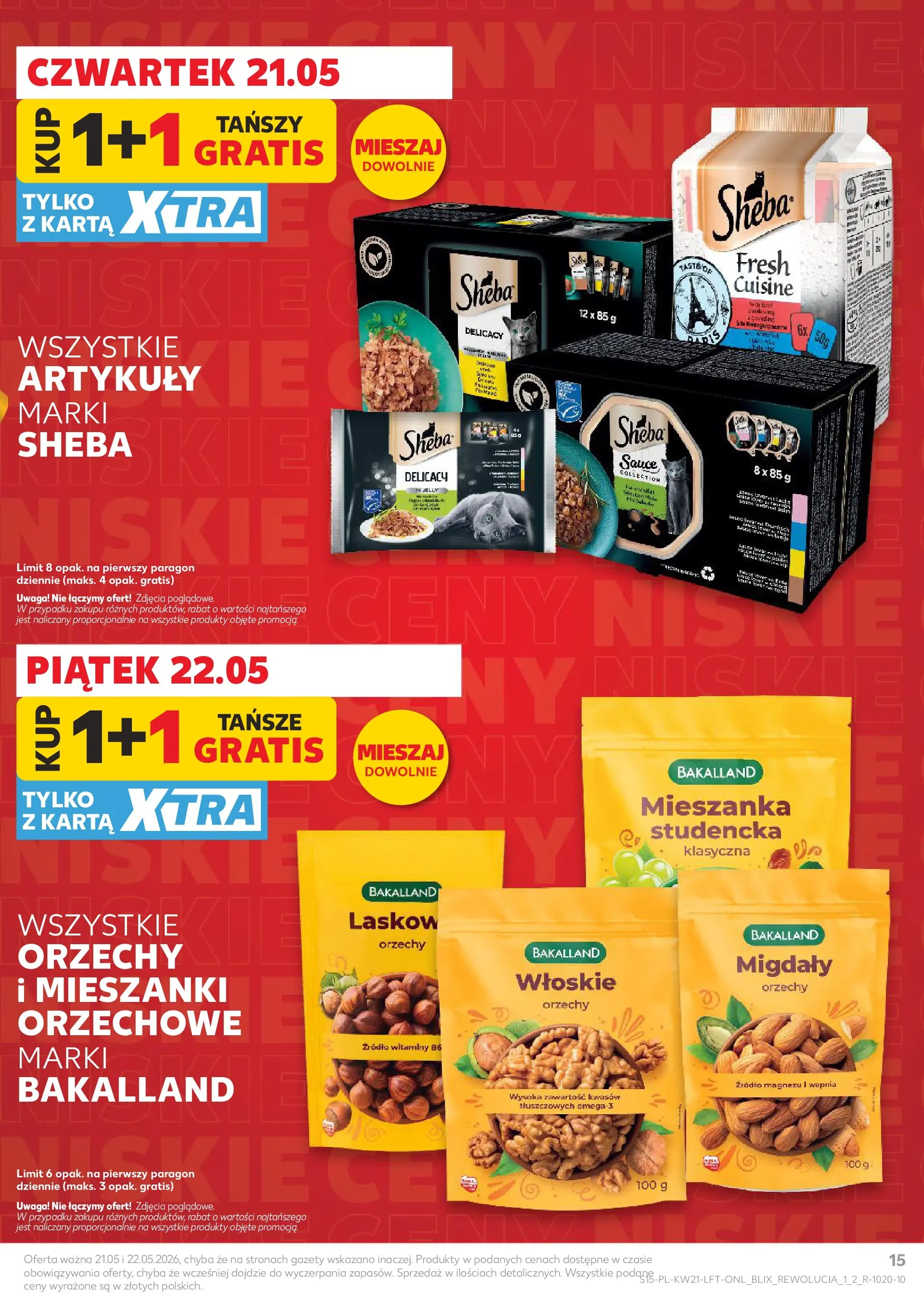 Kaufland - Kaufland Gazetka Tygodnia ważna do 27.05 (20.05.2026) - od jutra | Strona: 15 | Produkty: Karta, Orzechy Kaufland - Kaufland Gazetka Tygodnia ważna do 27.05 od 20.05.2026 - od jutra PDF | Strona: 15 | Produkty: Karta, Orzechy