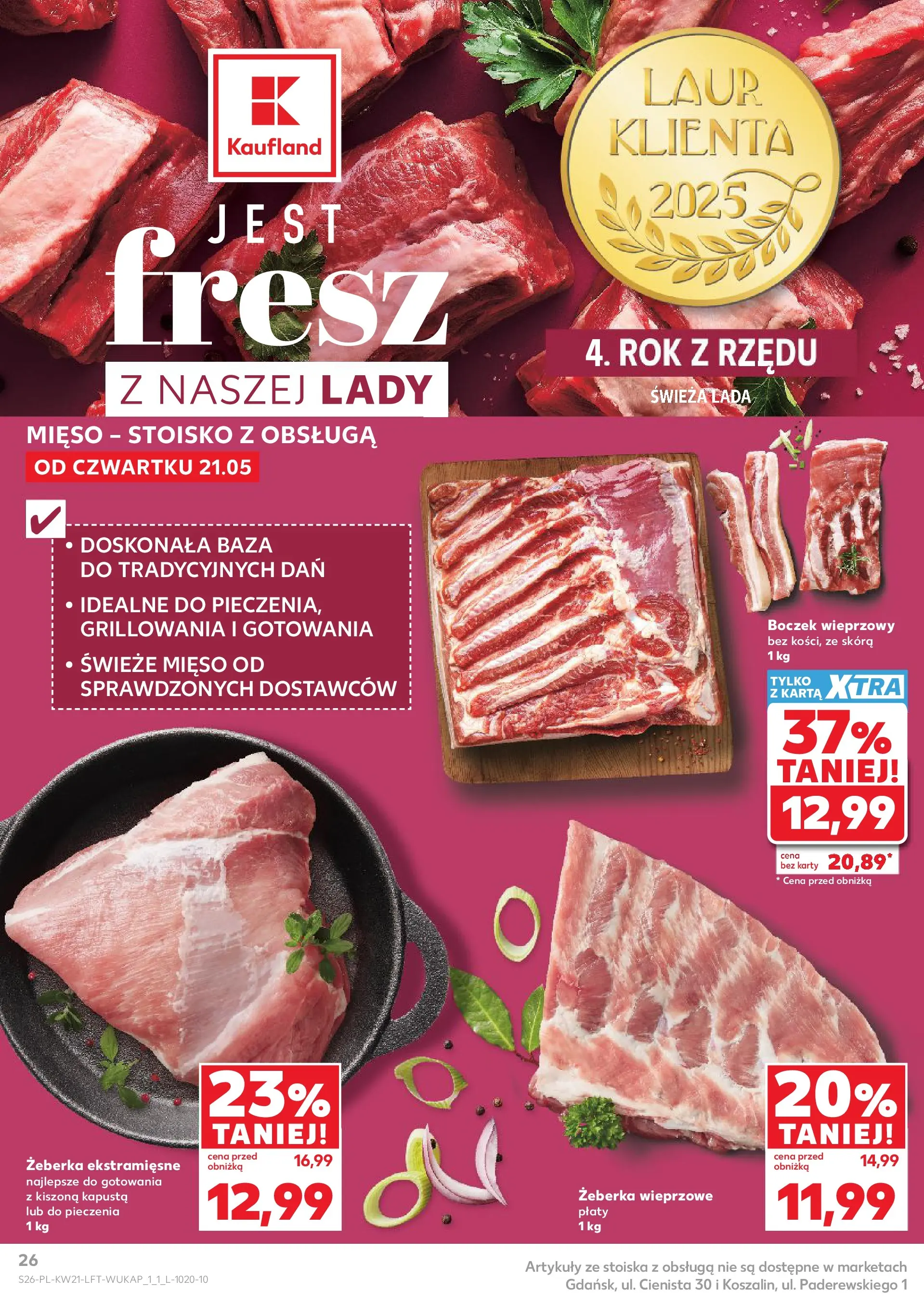 Kaufland - Kaufland Gazetka Tygodnia ważna do 27.05 (20.05.2026) - od jutra | Strona: 26 | Produkty: Kapusta, Mięso, Boczek wieprzowy, Boczek Kaufland - Kaufland Gazetka Tygodnia ważna do 27.05 od 20.05.2026 - od jutra PDF | Strona: 26 | Produkty: Kapusta, Mięso, Boczek wieprzowy, Boczek