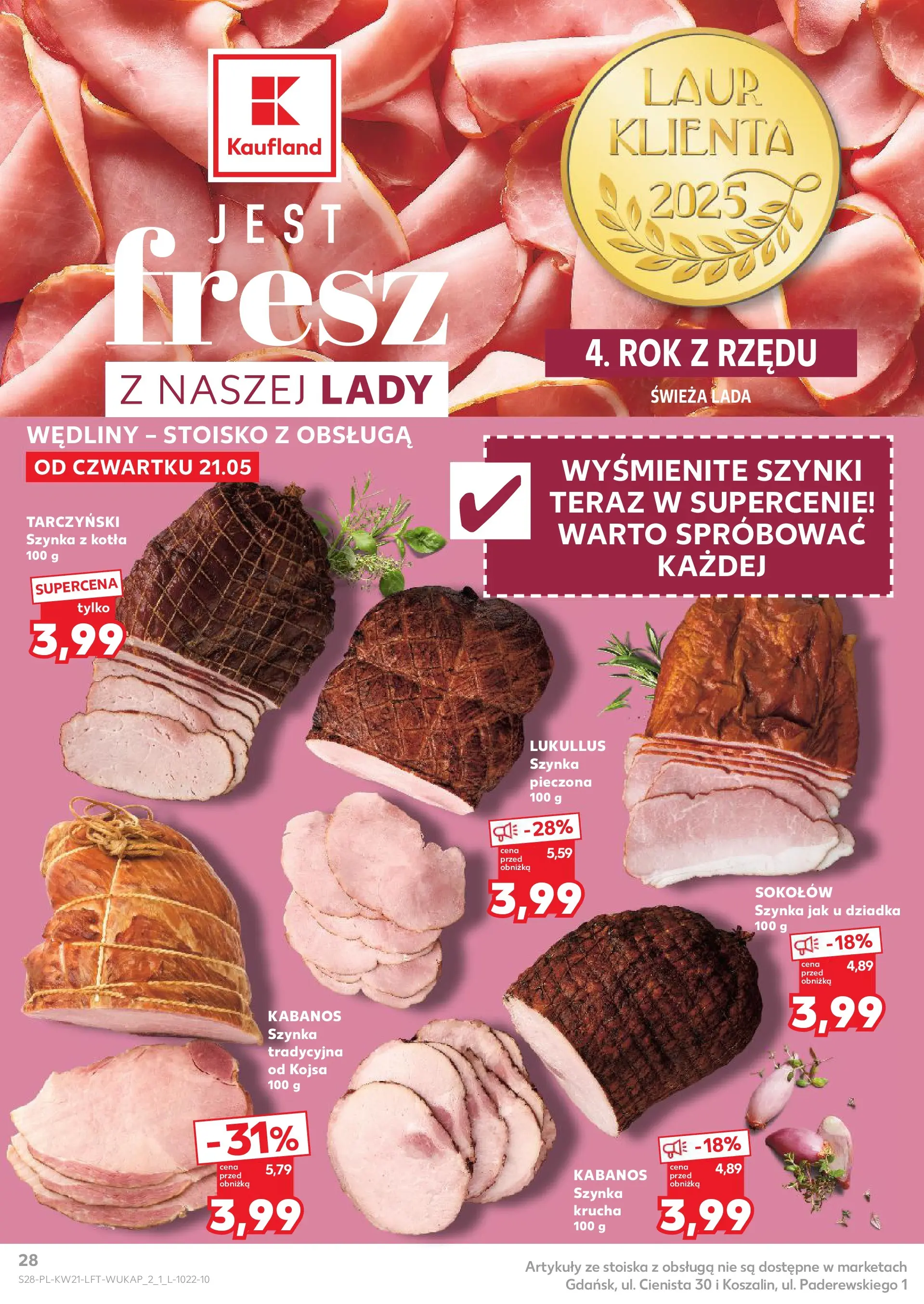 Kaufland - Kaufland Gazetka Tygodnia ważna do 27.05 (20.05.2026) - od jutra | Strona: 28 | Produkty: Szynka, Wędliny Kaufland - Kaufland Gazetka Tygodnia ważna do 27.05 od 20.05.2026 - od jutra PDF | Strona: 28 | Produkty: Szynka, Wędliny