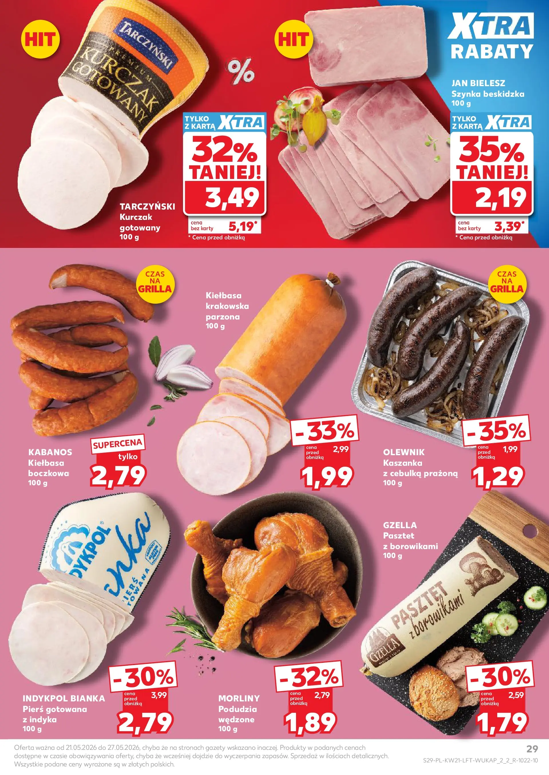 Kaufland - Kaufland Gazetka Tygodnia ważna do 27.05 (20.05.2026) - od jutra | Strona: 29 | Produkty: Kurczak, Kaszanka, Szynka, Cebulka prażona Kaufland - Kaufland Gazetka Tygodnia ważna do 27.05 od 20.05.2026 - od jutra PDF | Strona: 29 | Produkty: Kurczak, Kaszanka, Szynka, Cebulka prażona