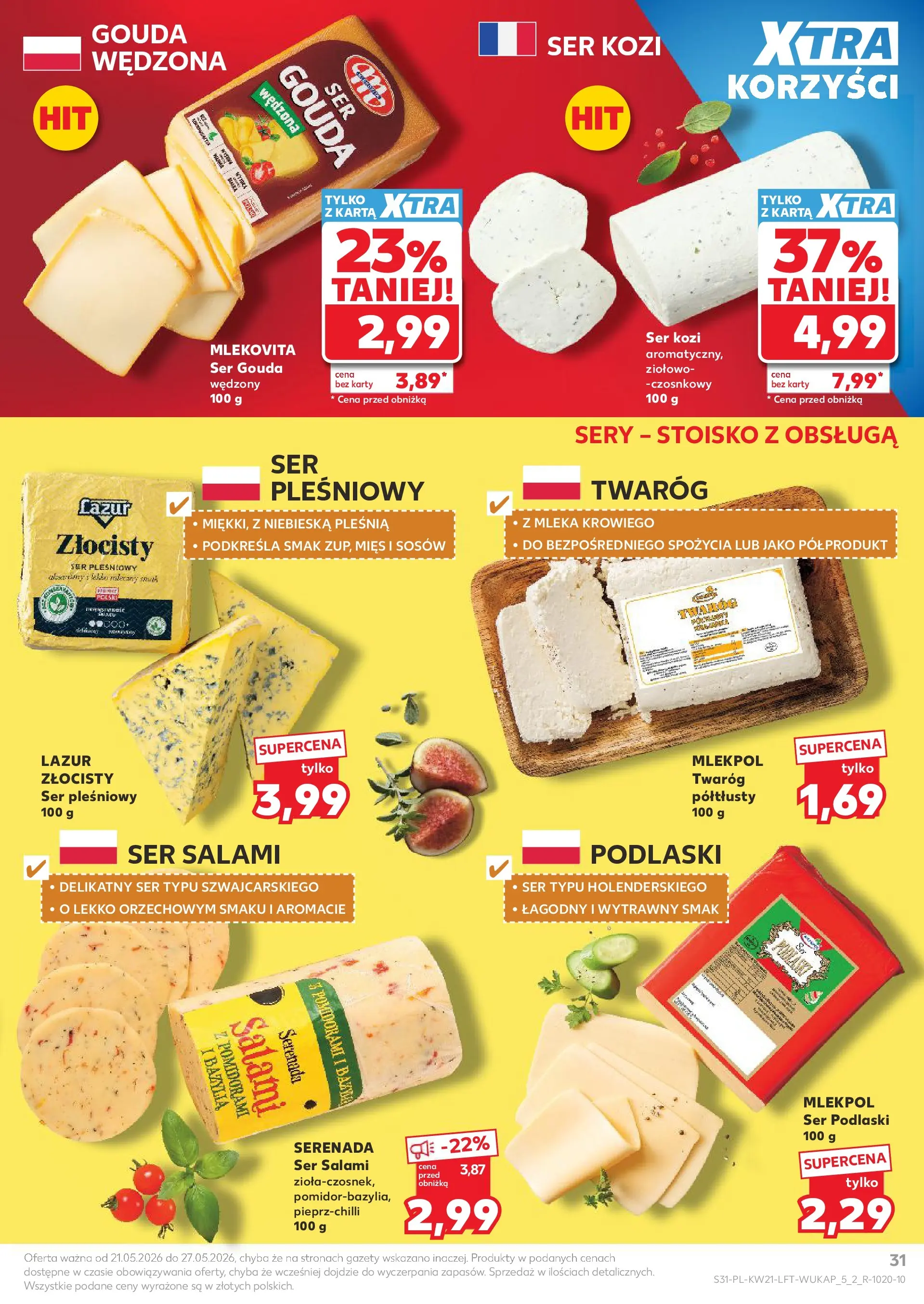 Kaufland - Kaufland Gazetka Tygodnia ważna do 27.05 (20.05.2026) - od jutra | Strona: 31 | Produkty: Ser pleśniowy, Bazylia, Salami, Ser gouda Kaufland - Kaufland Gazetka Tygodnia ważna do 27.05 od 20.05.2026 - od jutra PDF | Strona: 31 | Produkty: Ser pleśniowy, Bazylia, Salami, Ser gouda