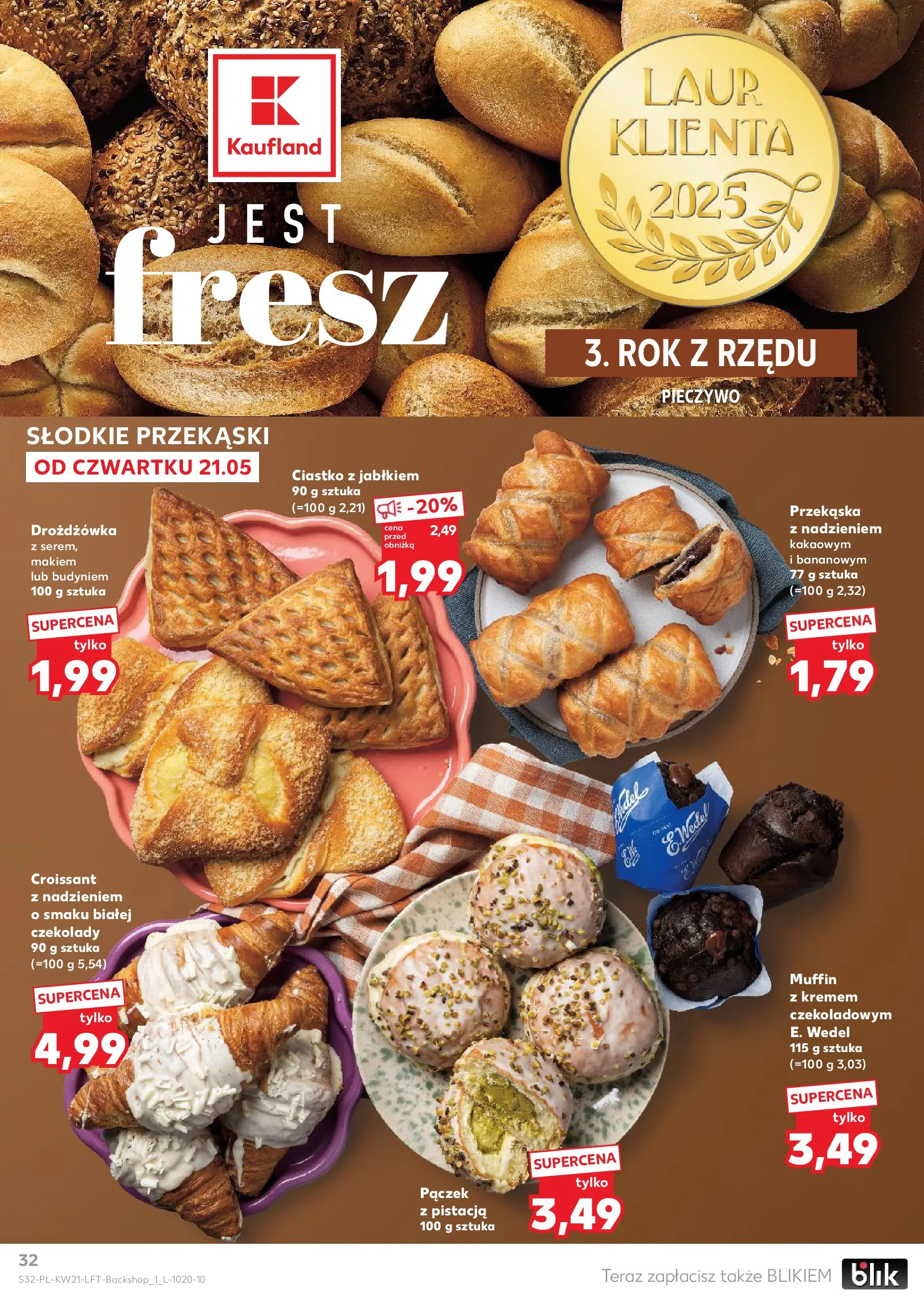 Kaufland - Kaufland Gazetka Tygodnia ważna do 27.05 (20.05.2026) - od jutra | Strona: 32 | Produkty: Pieczywo, Czekolady Kaufland - Kaufland Gazetka Tygodnia ważna do 27.05 od 20.05.2026 - od jutra PDF | Strona: 32 | Produkty: Pieczywo, Czekolady