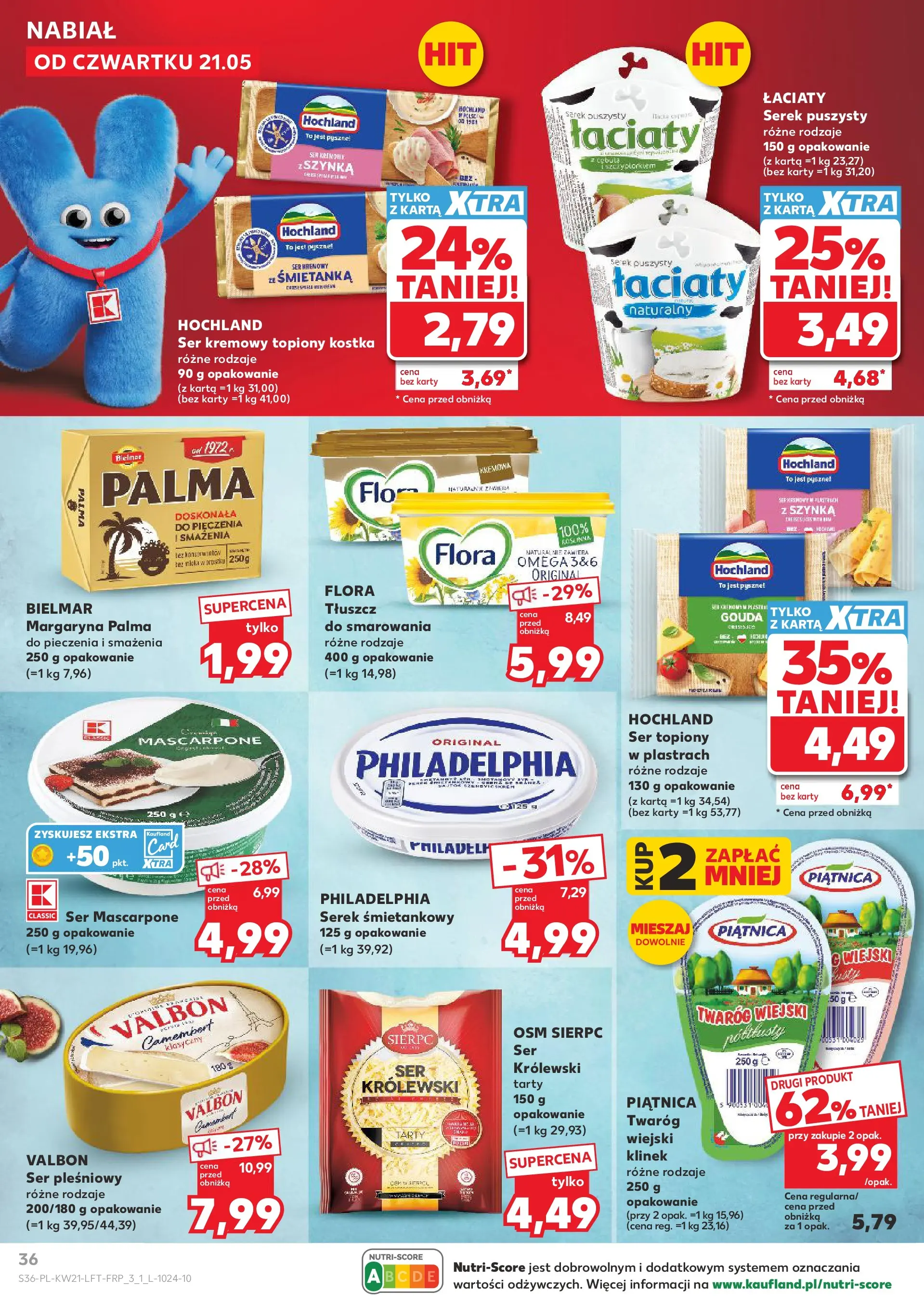 Kaufland - Kaufland Gazetka Tygodnia ważna do 27.05 (20.05.2026) - od jutra | Strona: 36 | Produkty: Ser topiony, Ser pleśniowy, Serek, Ser mascarpone Kaufland - Kaufland Gazetka Tygodnia ważna do 27.05 od 20.05.2026 - od jutra PDF | Strona: 36 | Produkty: Ser topiony, Ser pleśniowy, Serek, Ser mascarpone