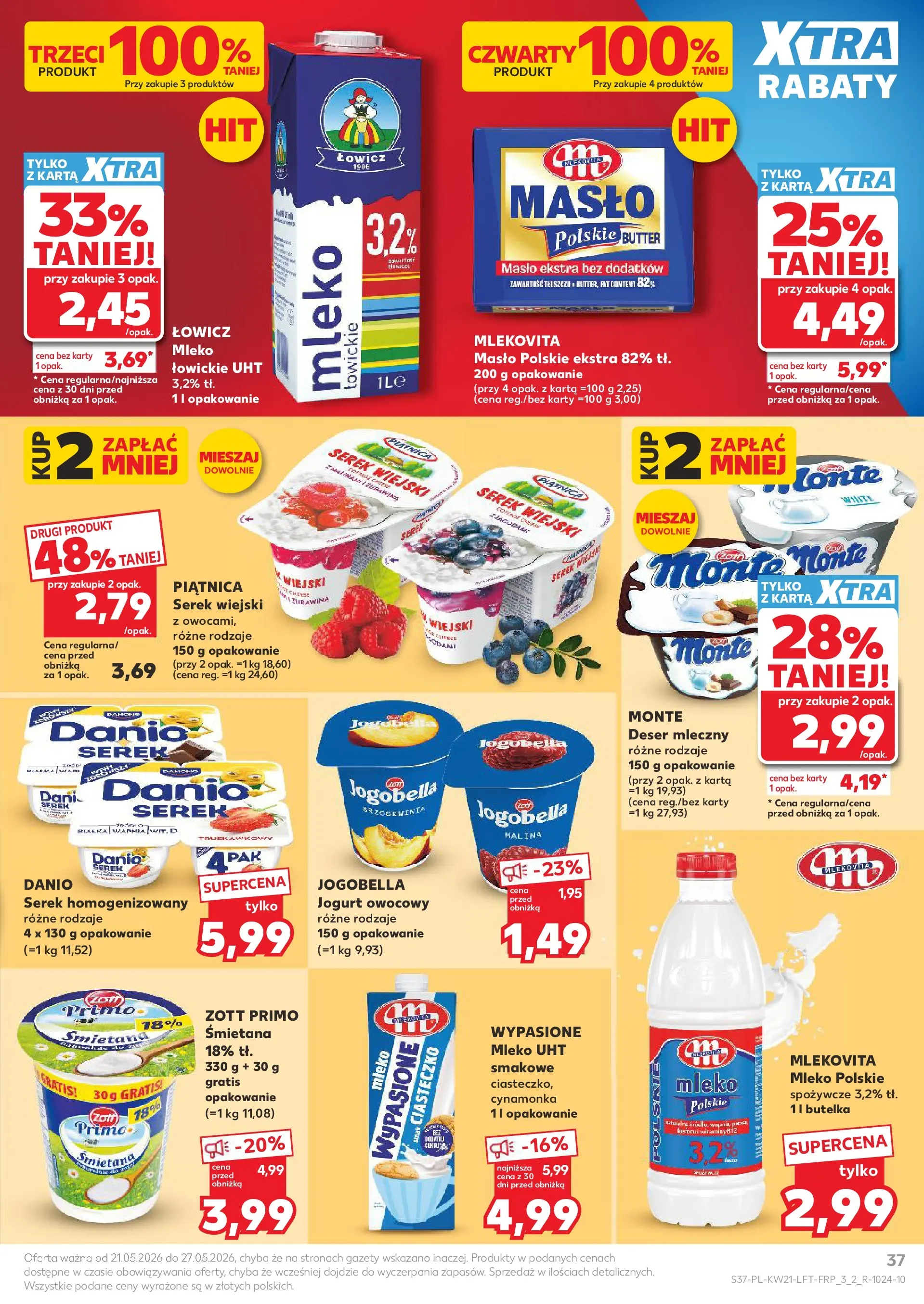 Kaufland - Kaufland Gazetka Tygodnia ważna do 27.05 (20.05.2026) - od jutra | Strona: 37 | Produkty: Malina, Serek, Jogurt owocowy, Śmietana Kaufland - Kaufland Gazetka Tygodnia ważna do 27.05 od 20.05.2026 - od jutra PDF | Strona: 37 | Produkty: Malina, Serek, Jogurt owocowy, Śmietana