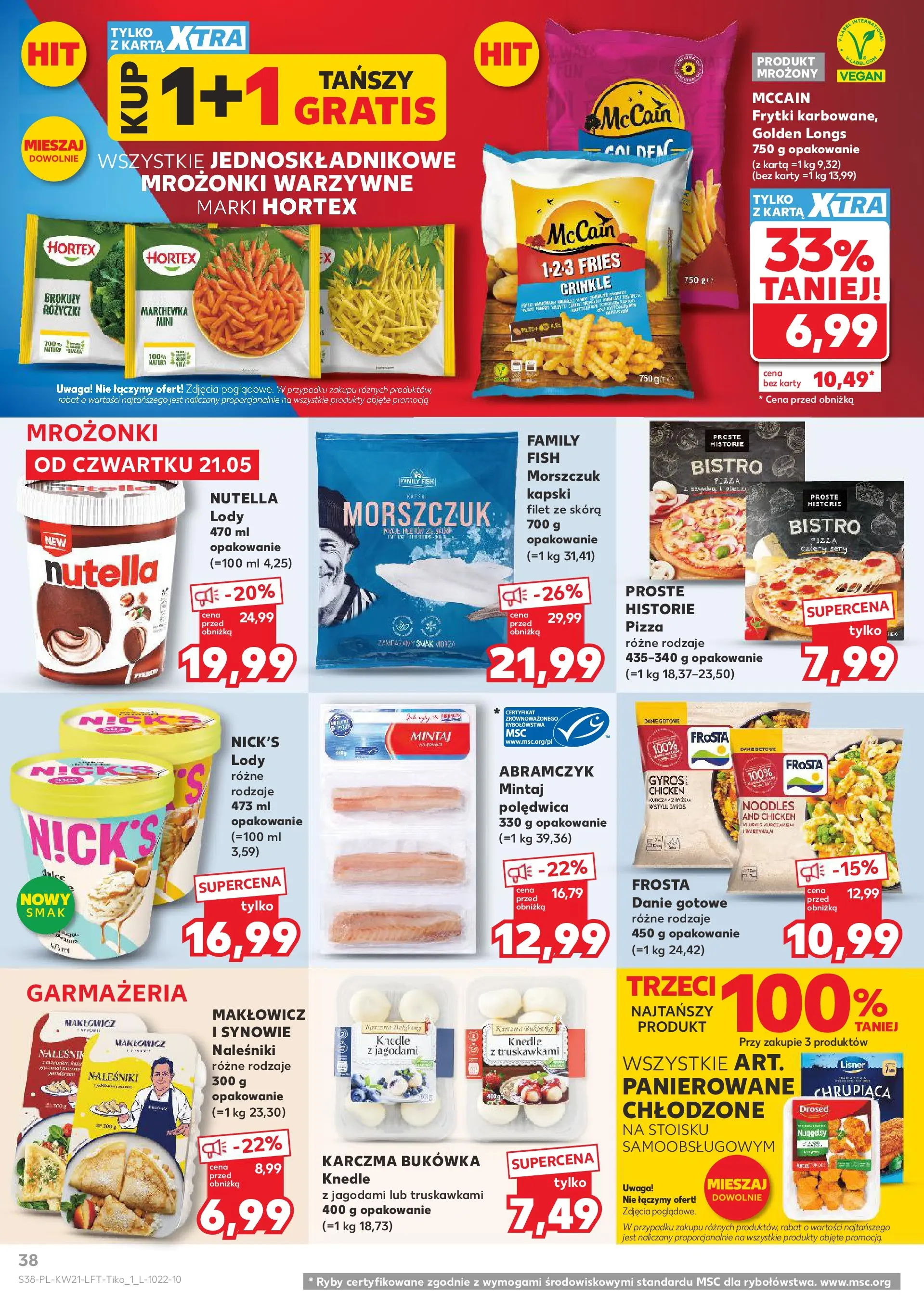 Kaufland - Kaufland Gazetka Tygodnia ważna do 27.05 (20.05.2026) - od jutra | Strona: 38 | Produkty: Karta, Knedle, Lody, Naleśniki Kaufland - Kaufland Gazetka Tygodnia ważna do 27.05 od 20.05.2026 - od jutra PDF | Strona: 38 | Produkty: Karta, Knedle, Lody, Naleśniki