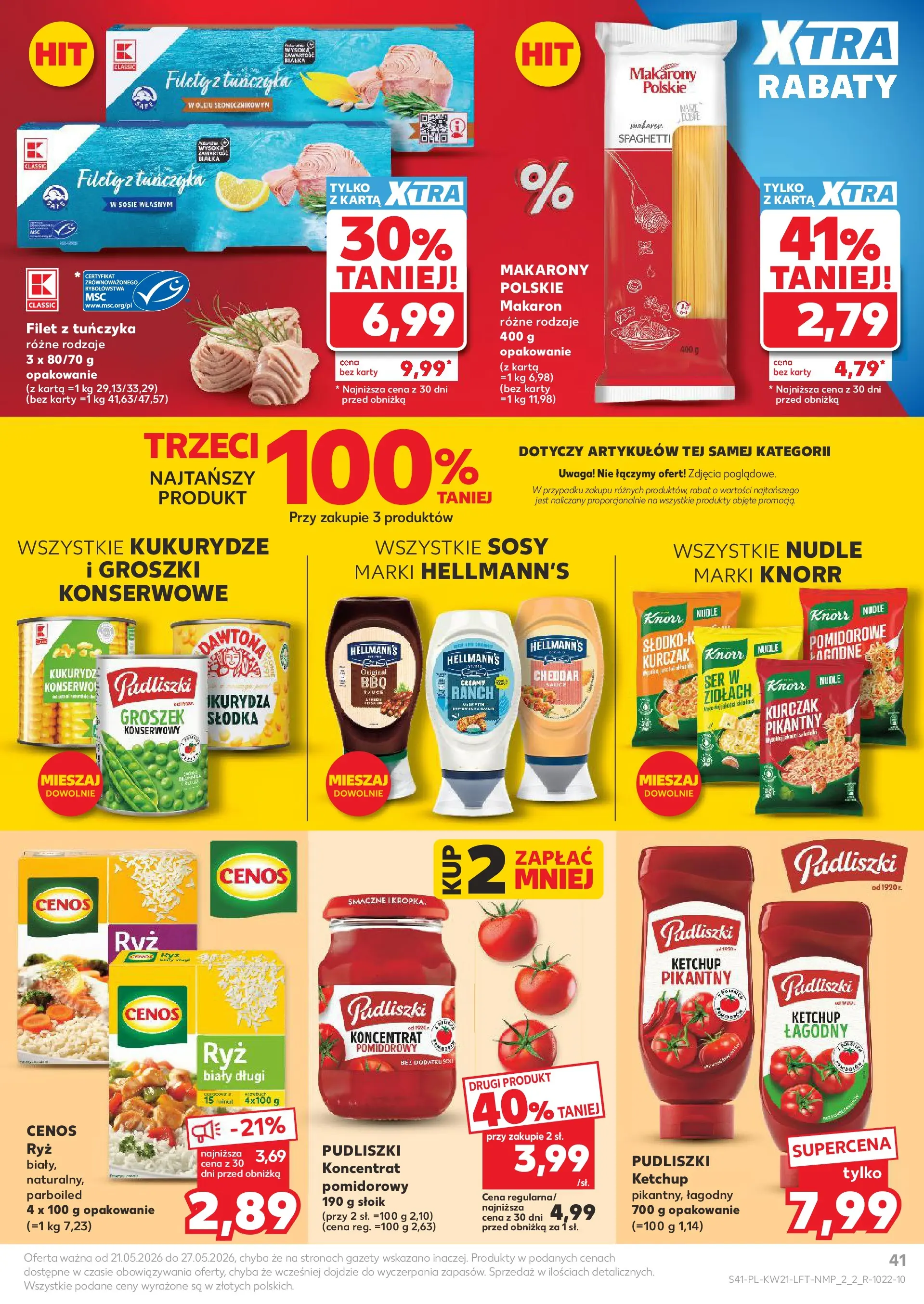 Kaufland - Kaufland Gazetka Tygodnia ważna do 27.05 (20.05.2026) - od jutra | Strona: 41 | Produkty: Groszek, Ser, Makarony, Cheddar Kaufland - Kaufland Gazetka Tygodnia ważna do 27.05 od 20.05.2026 - od jutra PDF | Strona: 41 | Produkty: Groszek, Ser, Makarony, Cheddar