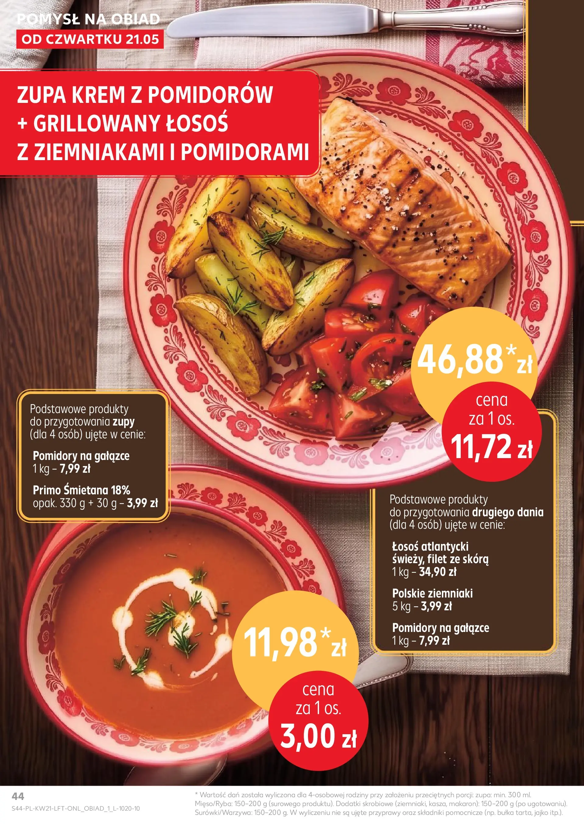 Kaufland - Kaufland Gazetka Tygodnia ważna do 27.05 (20.05.2026) - od jutra | Strona: 44 | Produkty: Łosoś, Bułka, Zupa, Ziemniaki Kaufland - Kaufland Gazetka Tygodnia ważna do 27.05 od 20.05.2026 - od jutra PDF | Strona: 44 | Produkty: Łosoś, Bułka, Zupa, Ziemniaki
