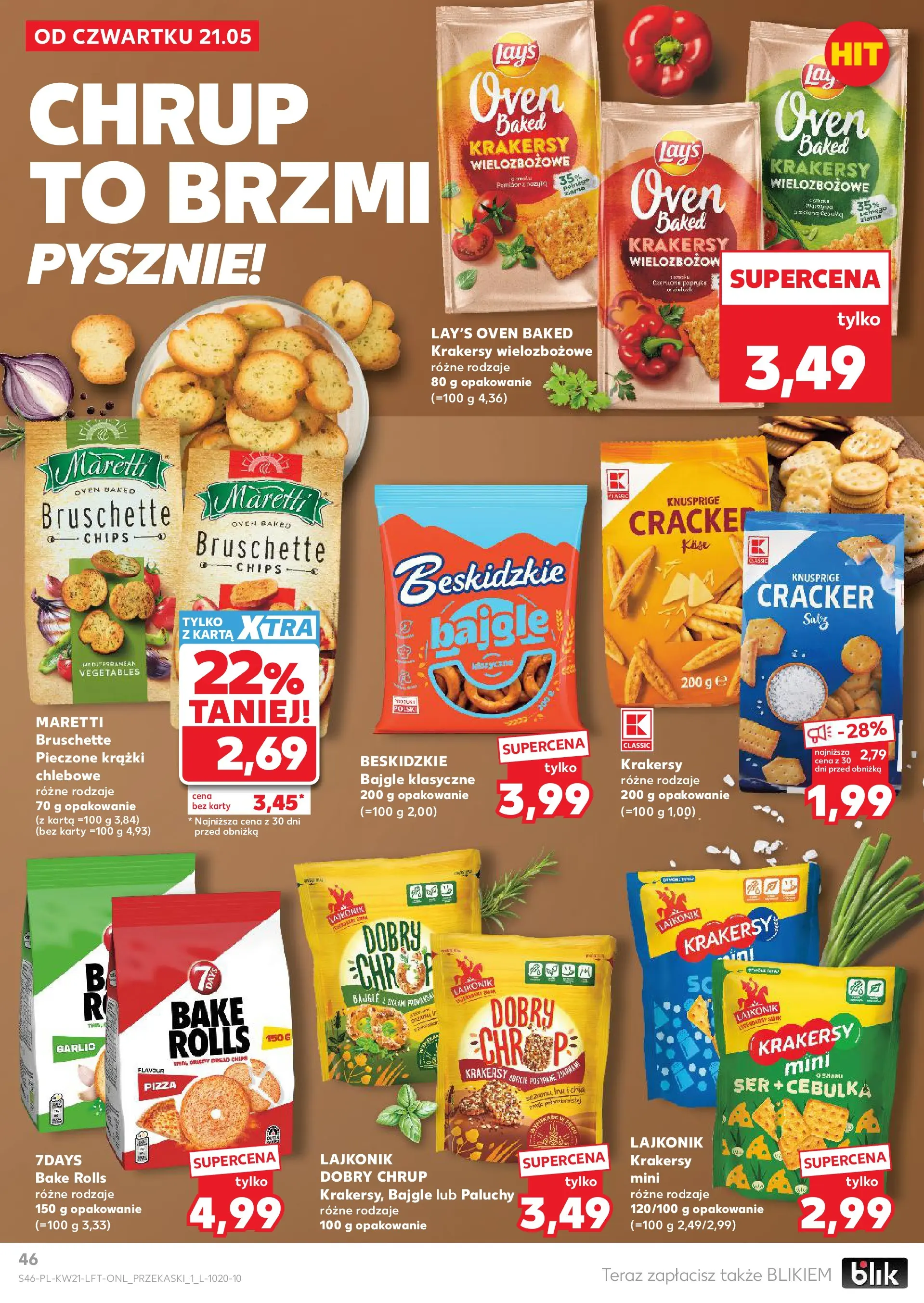 Kaufland - Kaufland Gazetka Tygodnia ważna do 27.05 (20.05.2026) - od jutra | Strona: 46 | Produkty: Karta, Krakersy, Ser, Pizza Kaufland - Kaufland Gazetka Tygodnia ważna do 27.05 od 20.05.2026 - od jutra PDF | Strona: 46 | Produkty: Karta, Krakersy, Ser, Pizza