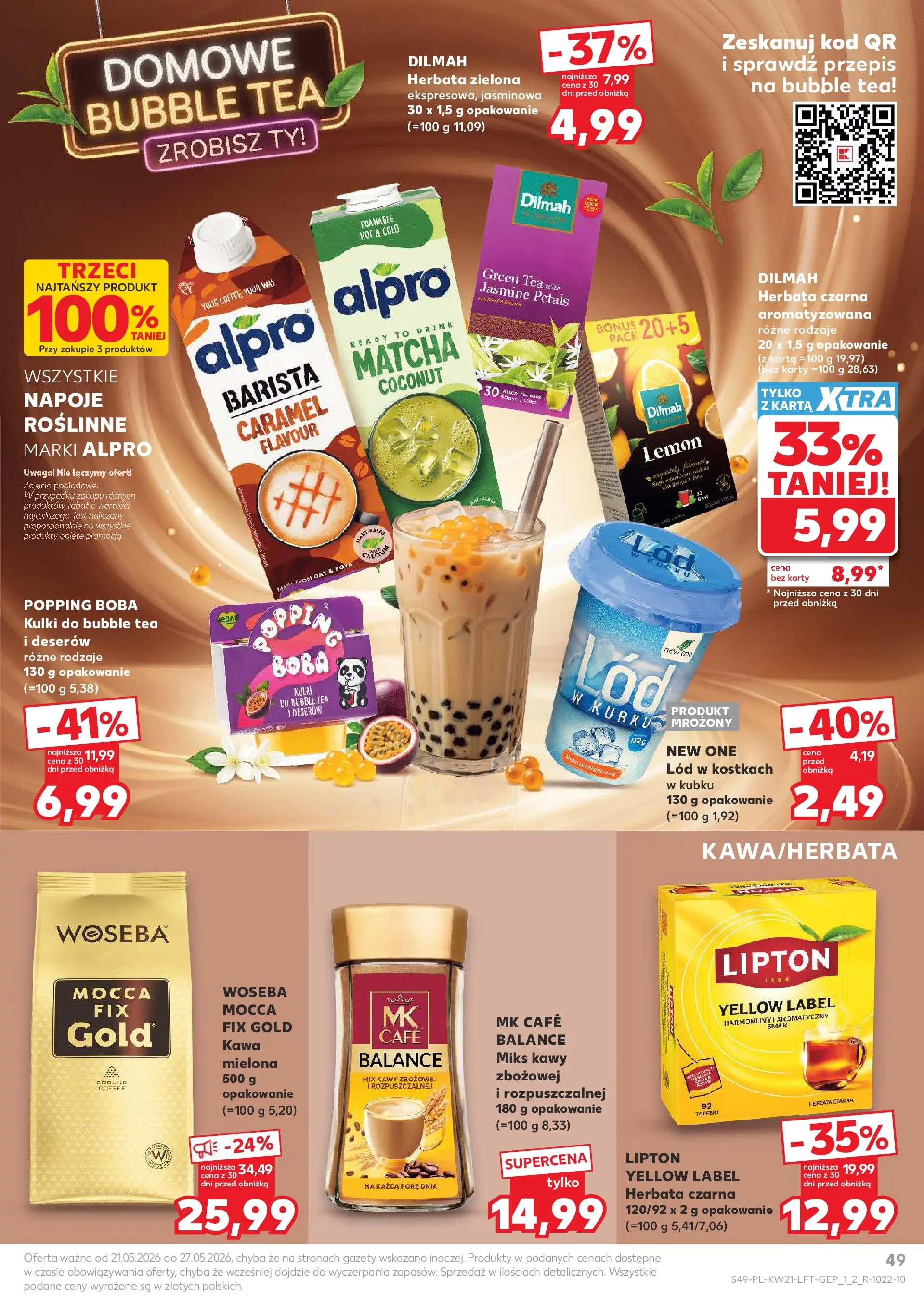 Kaufland - Kaufland Gazetka Tygodnia ważna do 27.05 (20.05.2026) - od jutra | Strona: 49 | Produkty: Karta, Alpro, Kawa, Lód w kostkach Kaufland - Kaufland Gazetka Tygodnia ważna do 27.05 od 20.05.2026 - od jutra PDF | Strona: 49 | Produkty: Karta, Alpro, Kawa, Lód w kostkach