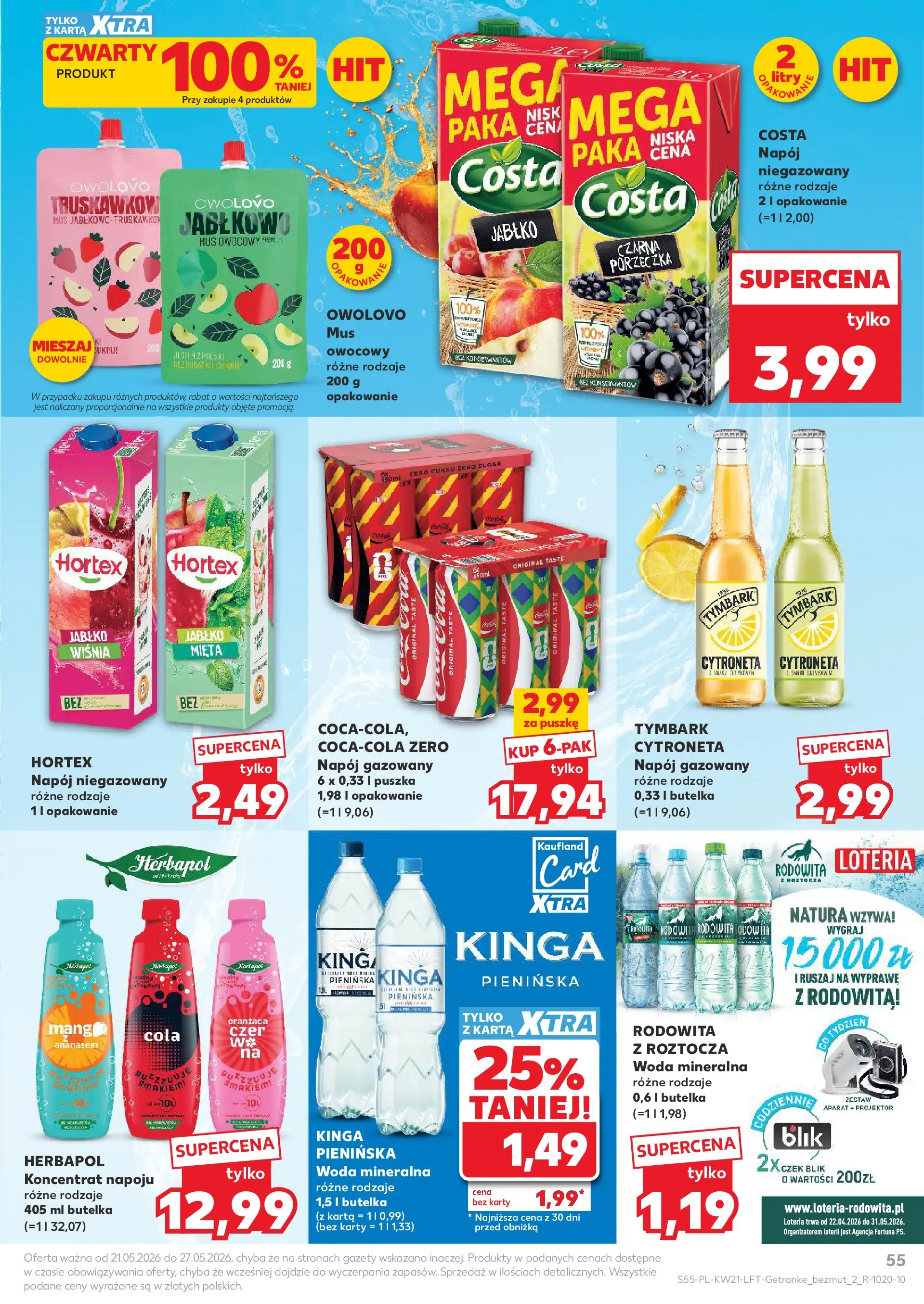 Kaufland - Kaufland Gazetka Tygodnia ważna do 27.05 (20.05.2026) - od jutra | Strona: 55 | Produkty: Karta, Mięta, Porzeczka, Woda Kaufland - Kaufland Gazetka Tygodnia ważna do 27.05 od 20.05.2026 - od jutra PDF | Strona: 55 | Produkty: Karta, Mięta, Porzeczka, Woda