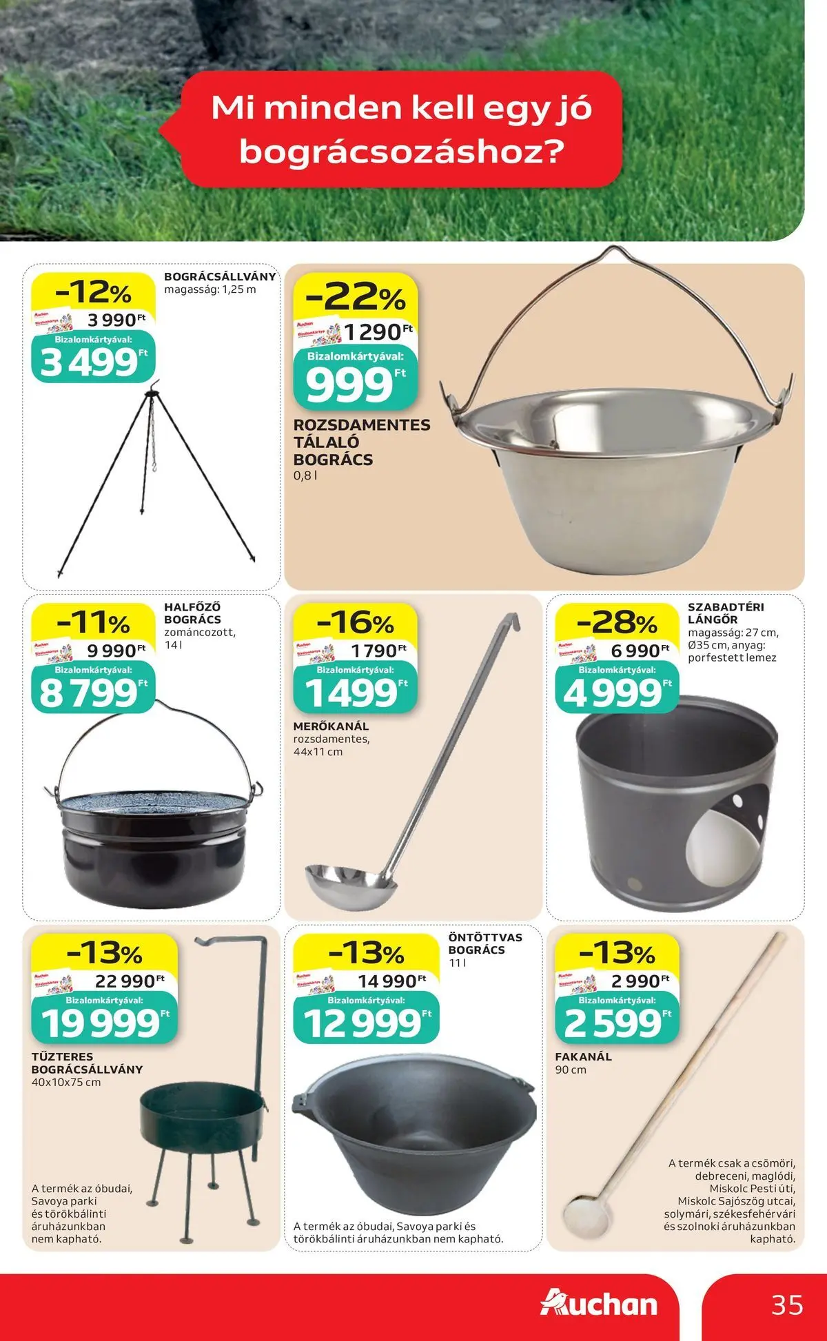 Auchan akciós újság Budapest - 2026.05.21. -tól/töl > akció, lapozható szórólap 🛍️ | Oldal: 35 | Termékek: Lemez, Bogrács