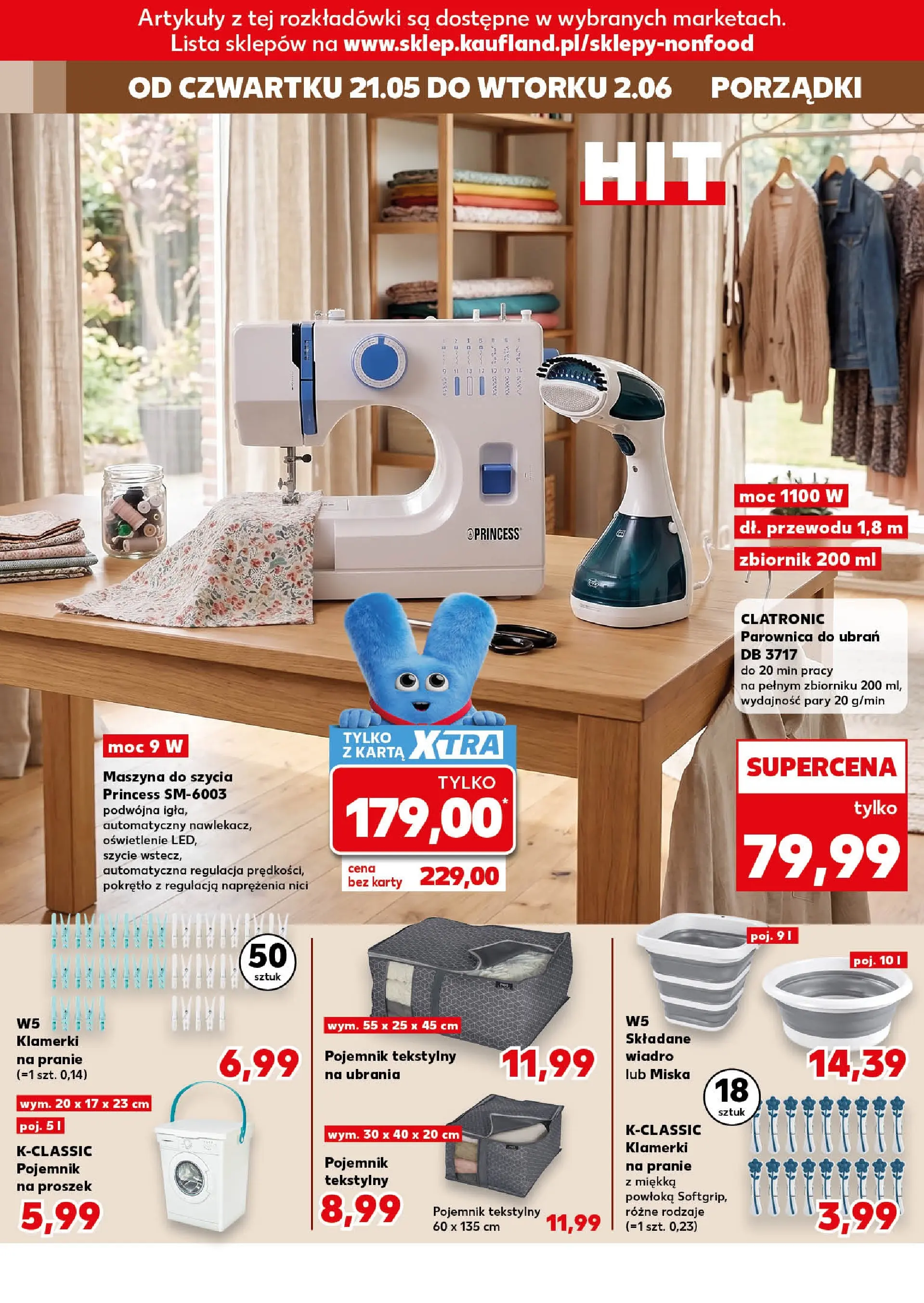 Kaufland gazetka - Złap Okazje od 21.05.2026 - od jutra PDF | Strona: 8 | Produkty: Ubrania, Karta, Maszyna do szycia, Parownica