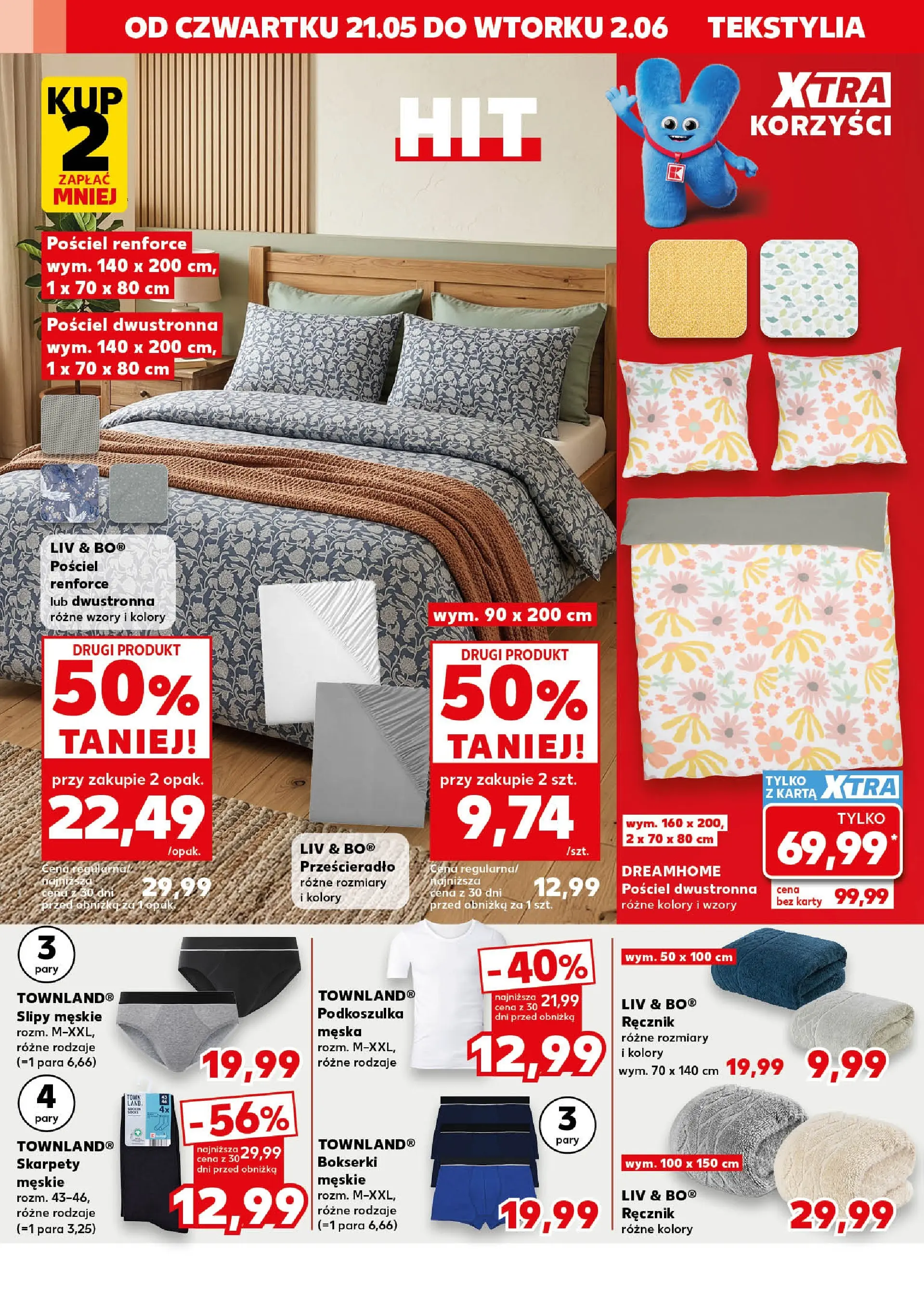 Kaufland gazetka - Złap Okazje od 21.05.2026 - od jutra PDF | Strona: 12 | Produkty: Pościel, Karta, Bokserki, Tekstylia